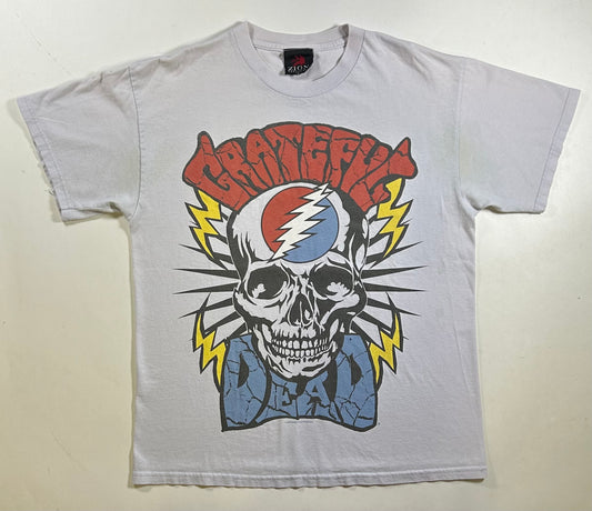 Vintage 2009 Zion Rootswear Grateful Dead Skull Band Music Tee As Is Worn Has Marks Large 21.75x28.5 Inches