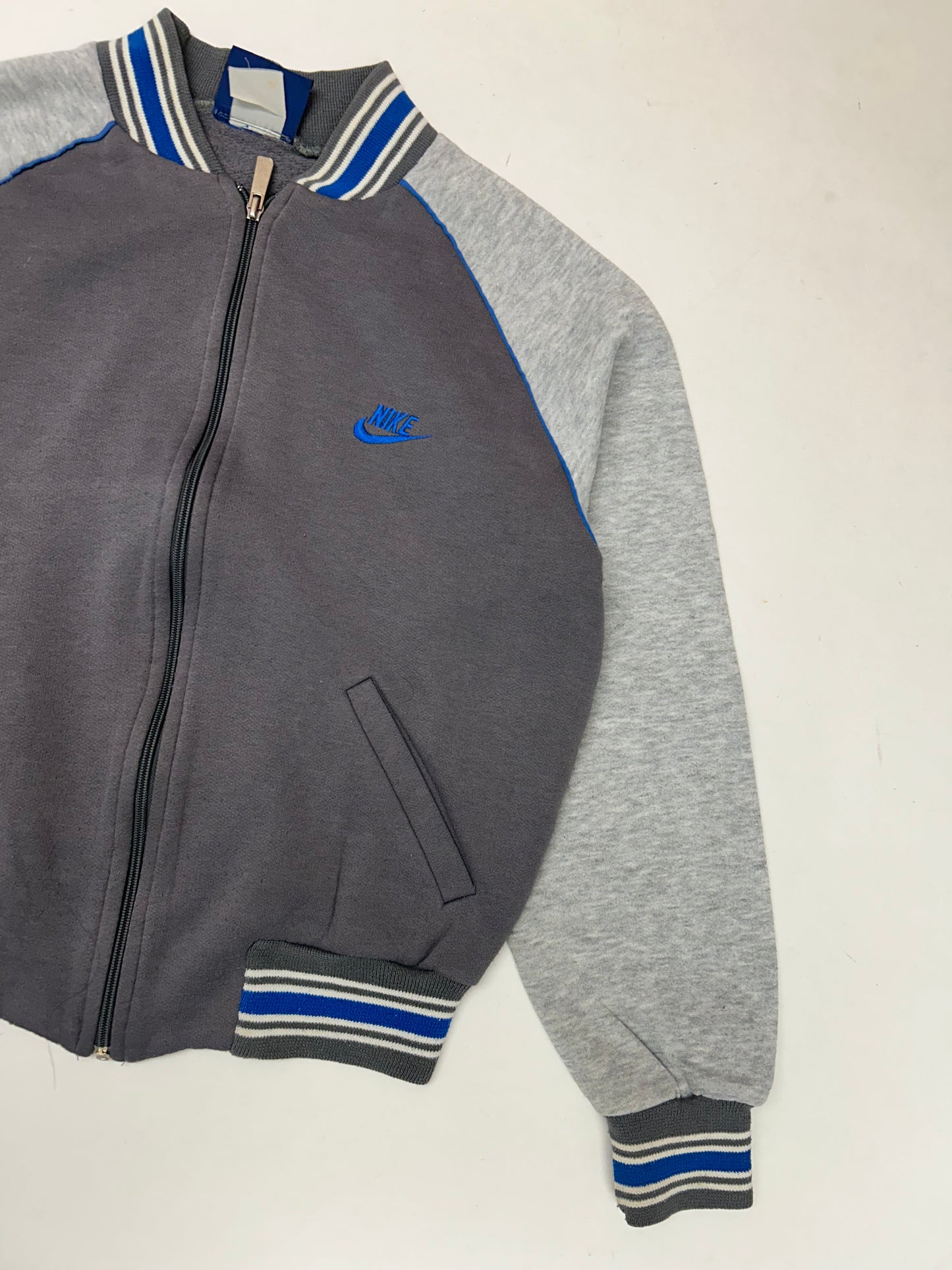 Vintage 80s Nike Zip Jacket Sweatshirt Small Fit 22x23 Inches