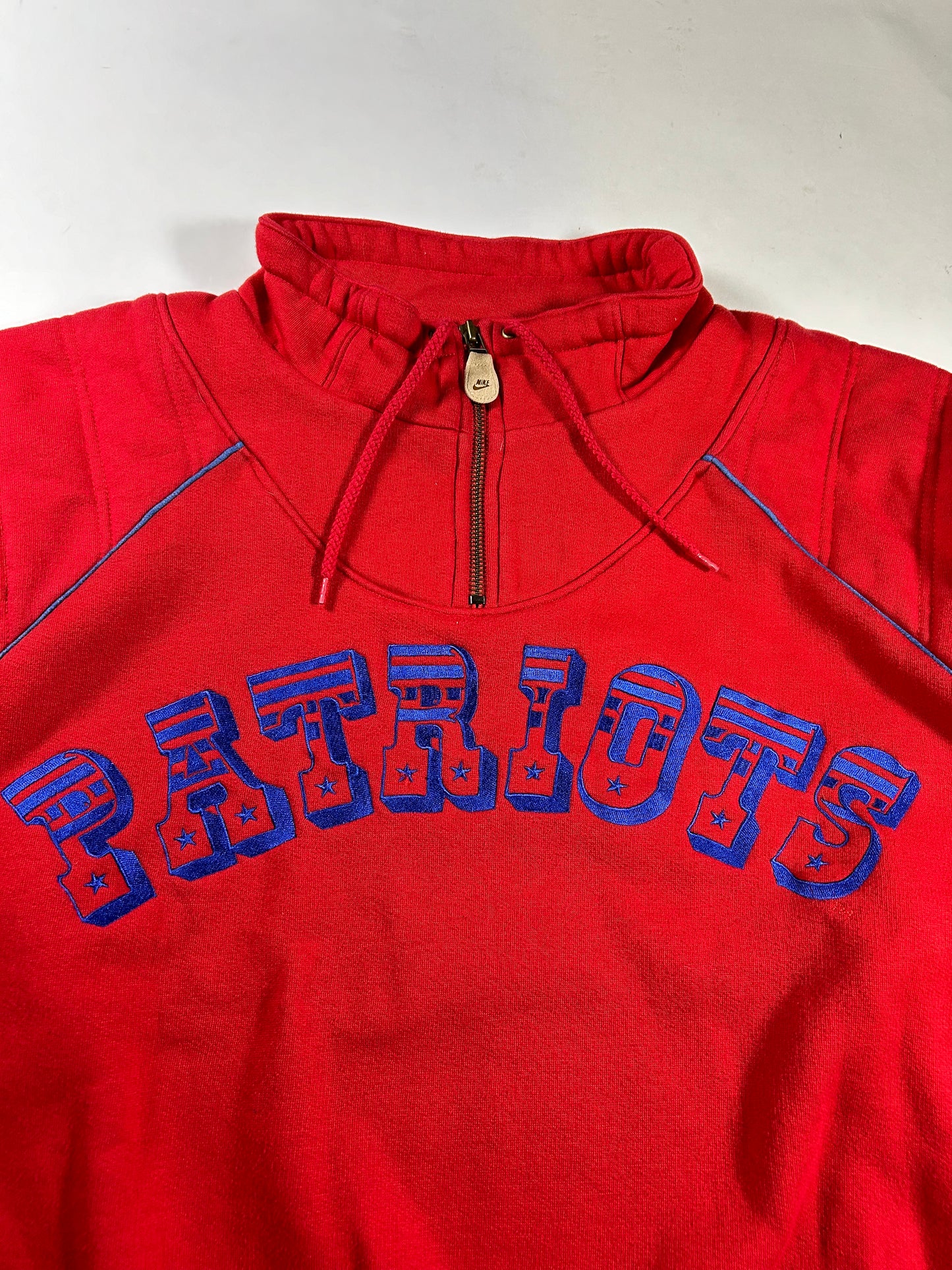 Vintage Nike NFL Quarter Zip Jacket New England Patriots Large 25.75x25.75 90s