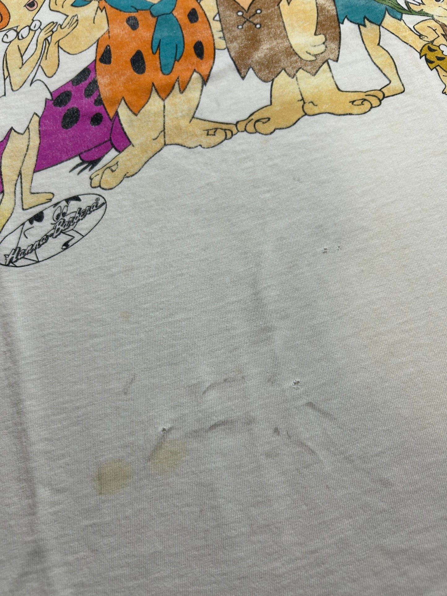 Vintage Flintstones Charters Cartoon Hanna-Barbera Made In USA Thrashed As Is 20.5x28 Inches Mediumish Fit