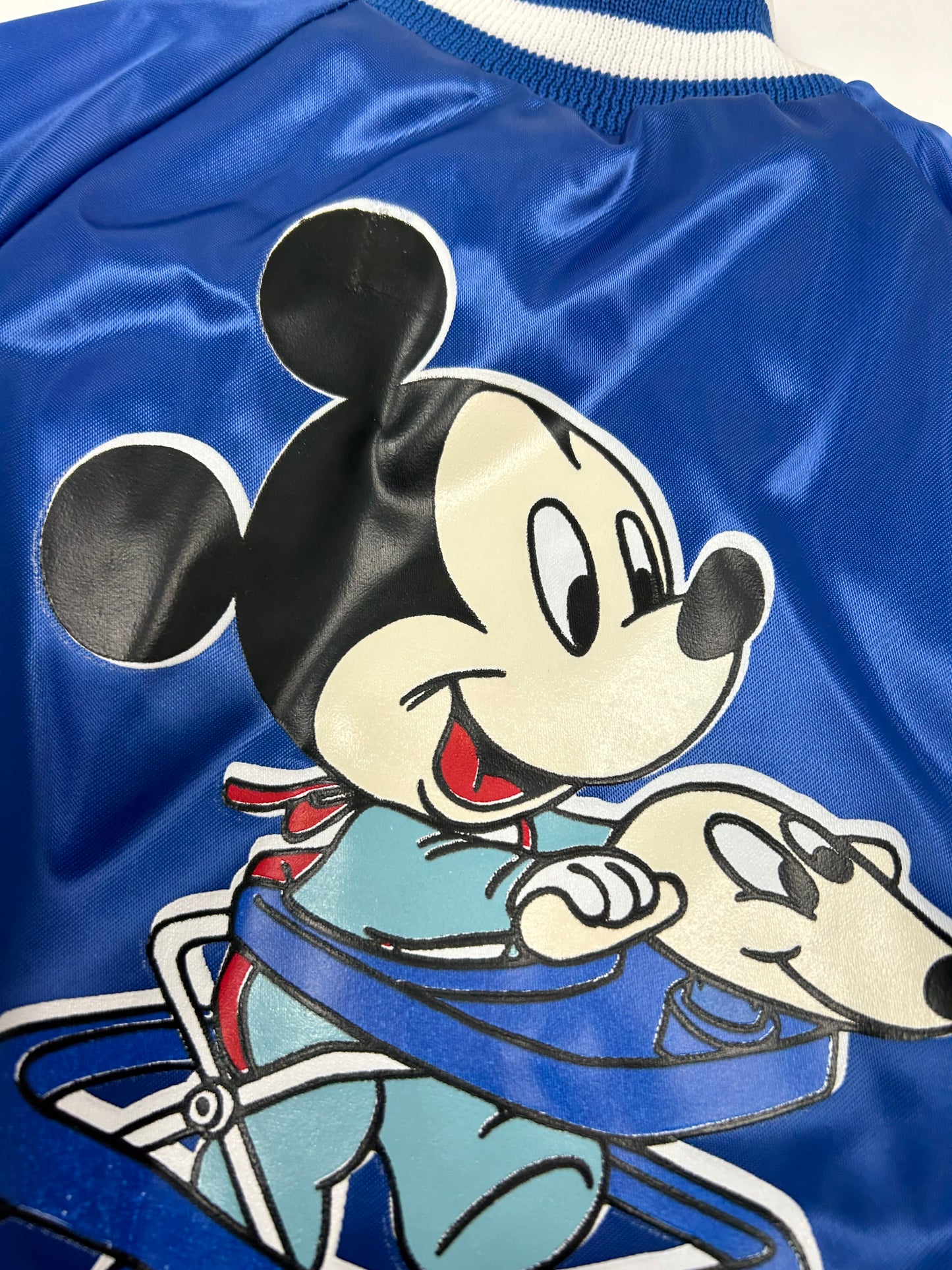 Vintage Chalk Line 1984 DISNEY BABIES Mickey Mouse Satin Snap Jacket Size 6 Months 11.25x14 Inches