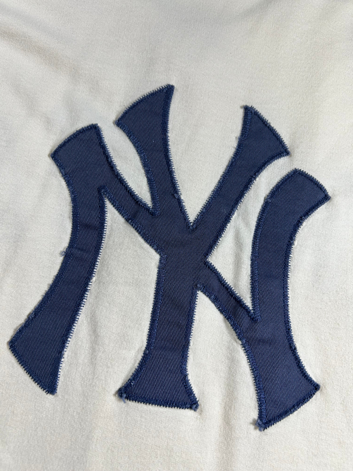 Vintage 2000s Nike Team New York Yankees Baseball Jersey Blank Cream L/XL 25x32.5 Inches