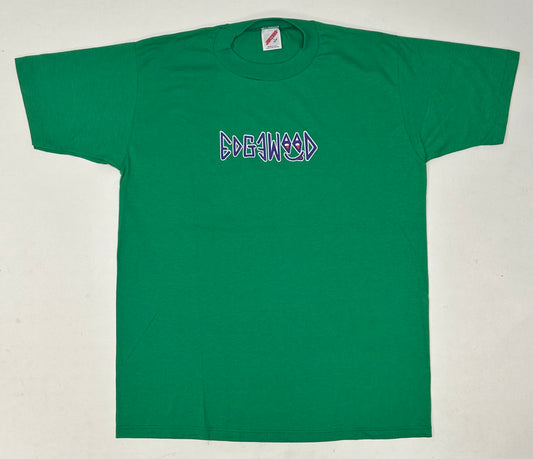 Edgewood NJ “Deeper Than The Roots.” First Edition Tee Large 21.5x28.5 Inches JERZEES 50/50 Blend Made In USA Kelley Green