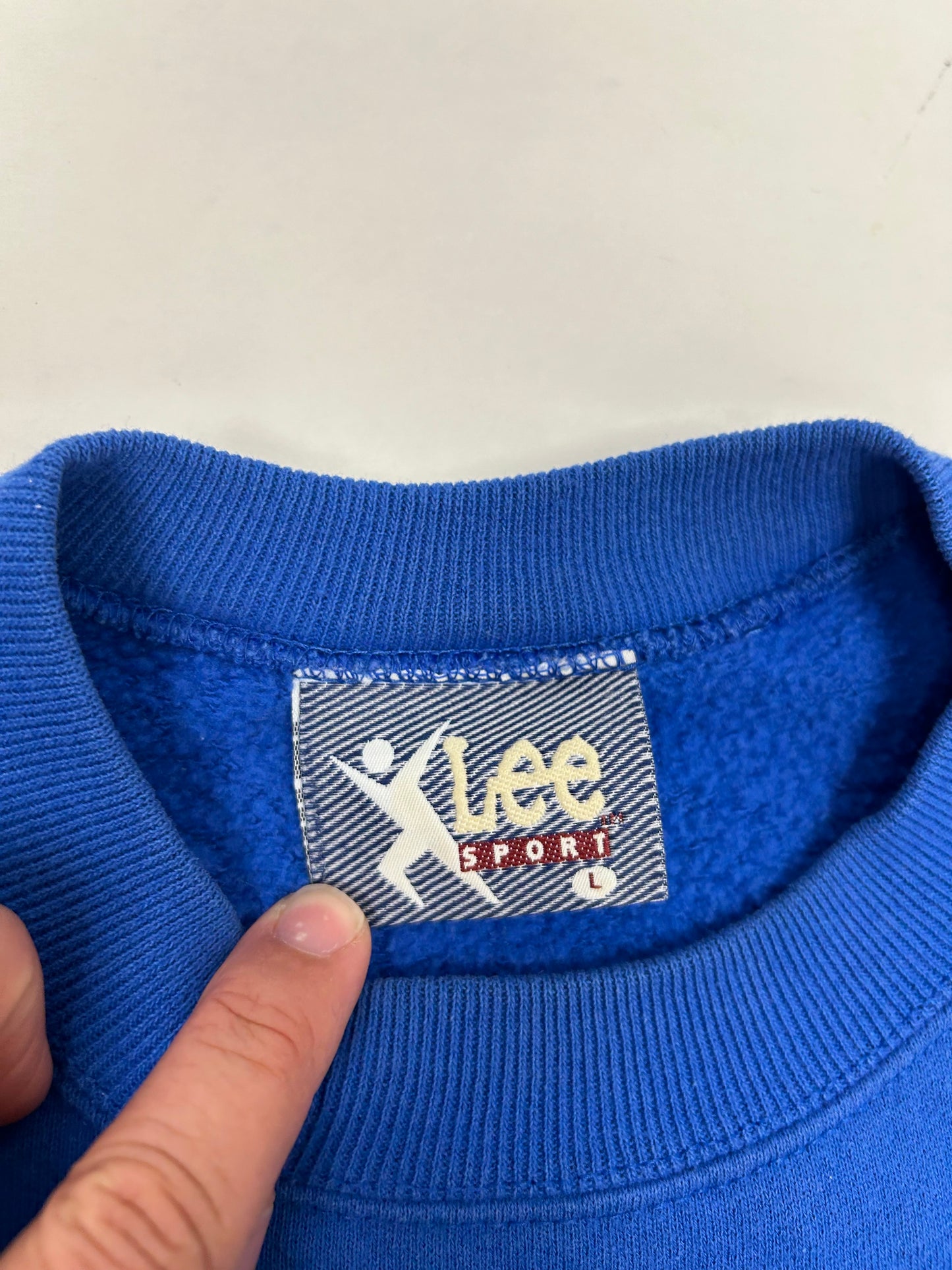 Vintage Lee St. Louis Rams NFL Crewneck Has Paint & Marks As Is Large/Medium 24.5x27.75 Inches