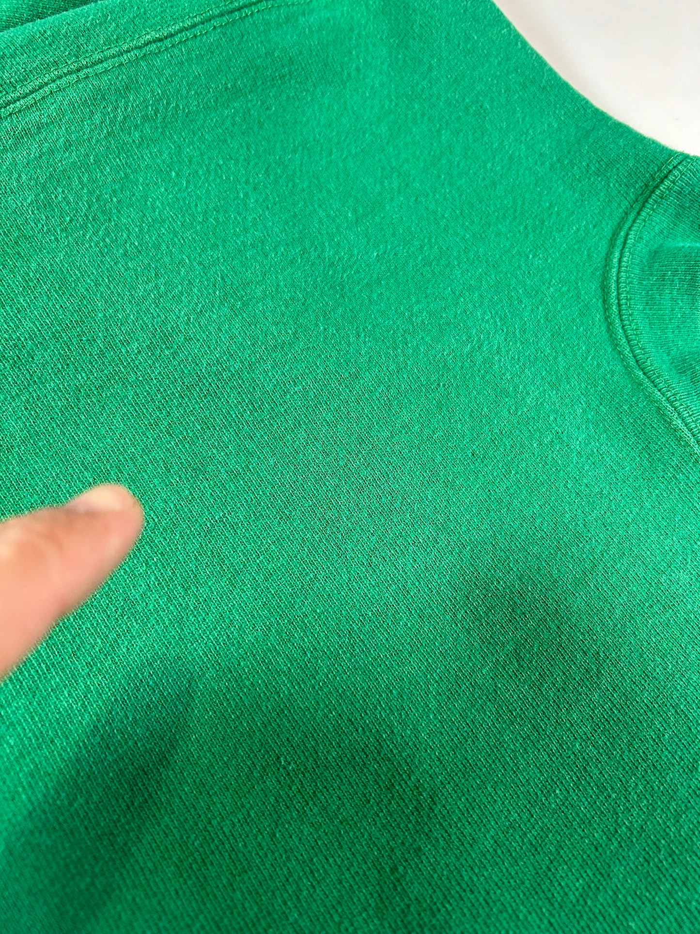Vintage 80s Champion Reverse Weave Kelley Green Crewneck Sweatshirt 22.25x28.25 Inches Mediumish Fit