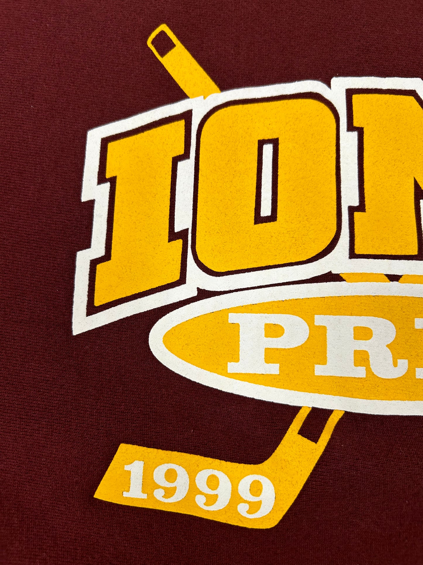 Vintage Champion Reverse Weave Iona Prep Hockey 1999-2000 Crewneck Sweatshirt XL 26.25x30.25 Inches