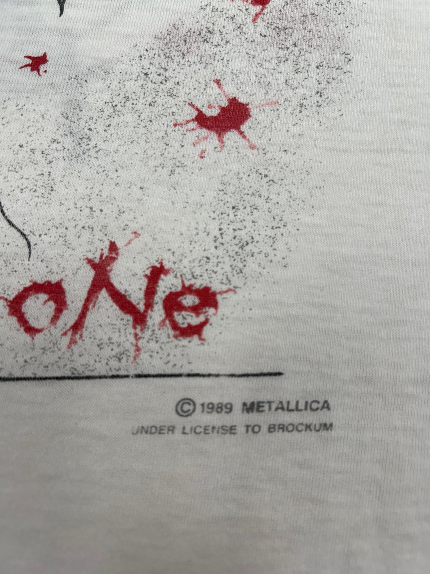 Vintage 1989 Metallica One Landmine Left Me With Life In Hell Pushead Band Music Tee 22x25 M/L Fit