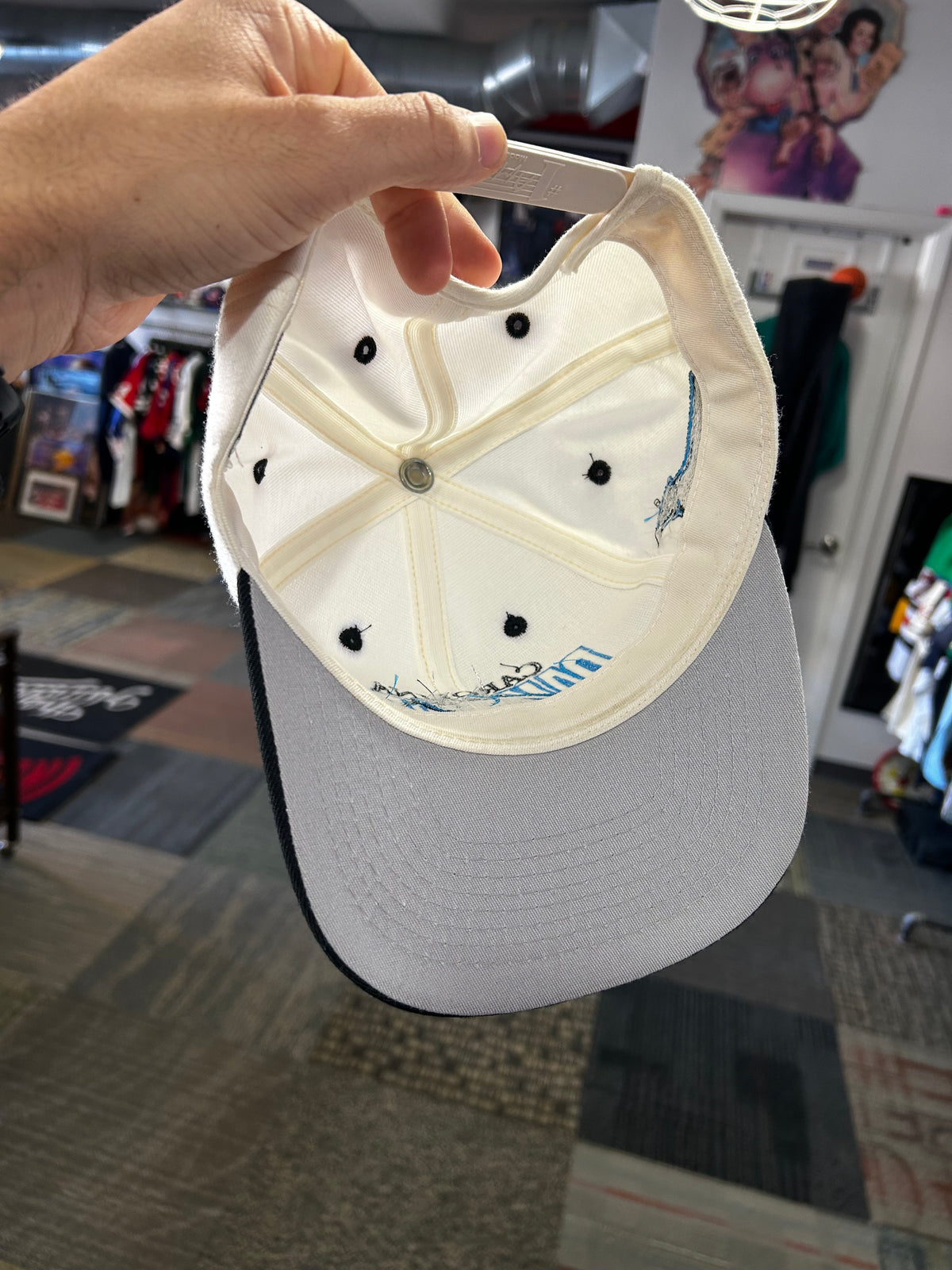 Vintage Carolina Panthers NFL #1 Apparel SnapBack Hat As Is Adult