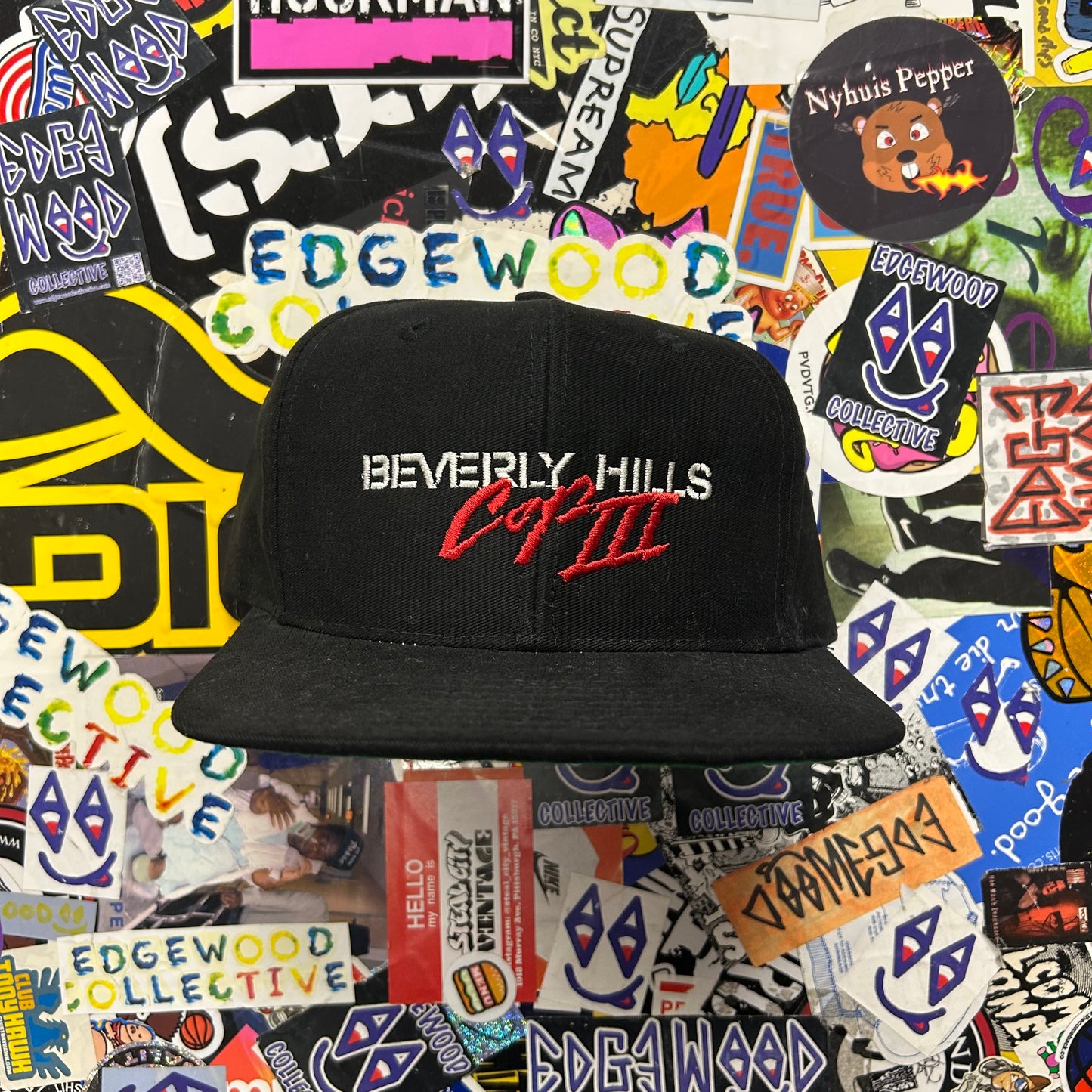 Beverly Hills Cop 3 Cast Crew SnapBack Hat Rare Vintage Promo 1994 Eddie Murphy