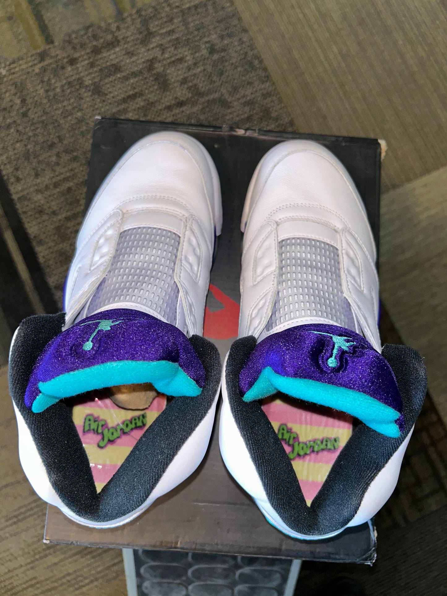2018 Nike Air Jordan Retro 5 Grape Fresh Prince NRG Size 10 Very Will Smith Worn Twice Great Condition