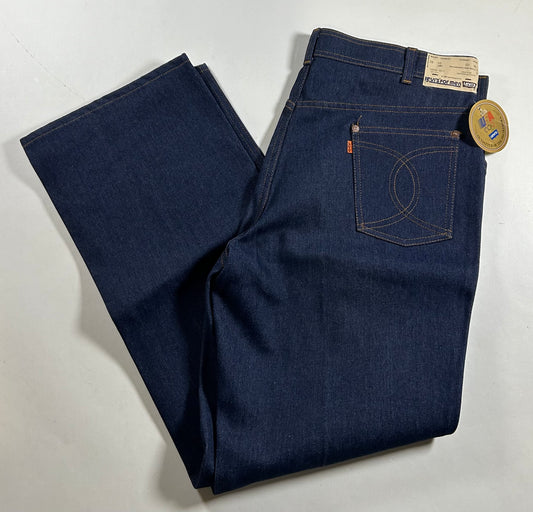 Vintage Levis Orange Tab 1984 Olympics Jeans 38x30 Brand New Dead Stock With Tag About 19.25x43.25 Inches