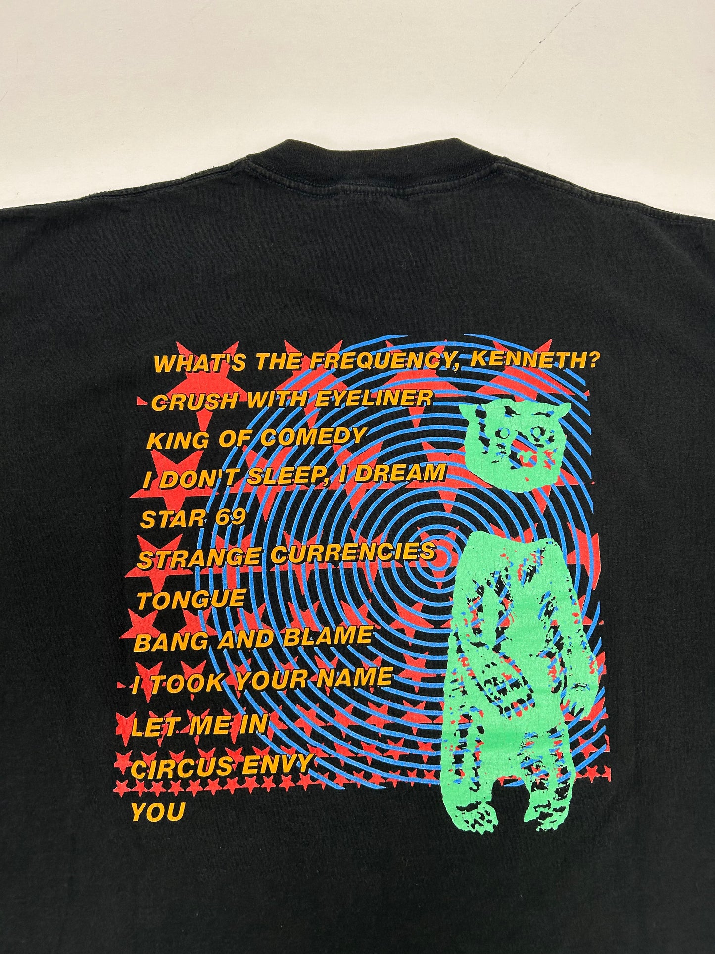 Vintage 1993 R.E.M. Monster Music Band Album Tee Nice Man Tag REM XL 23x30.25 Inches Faded As Is