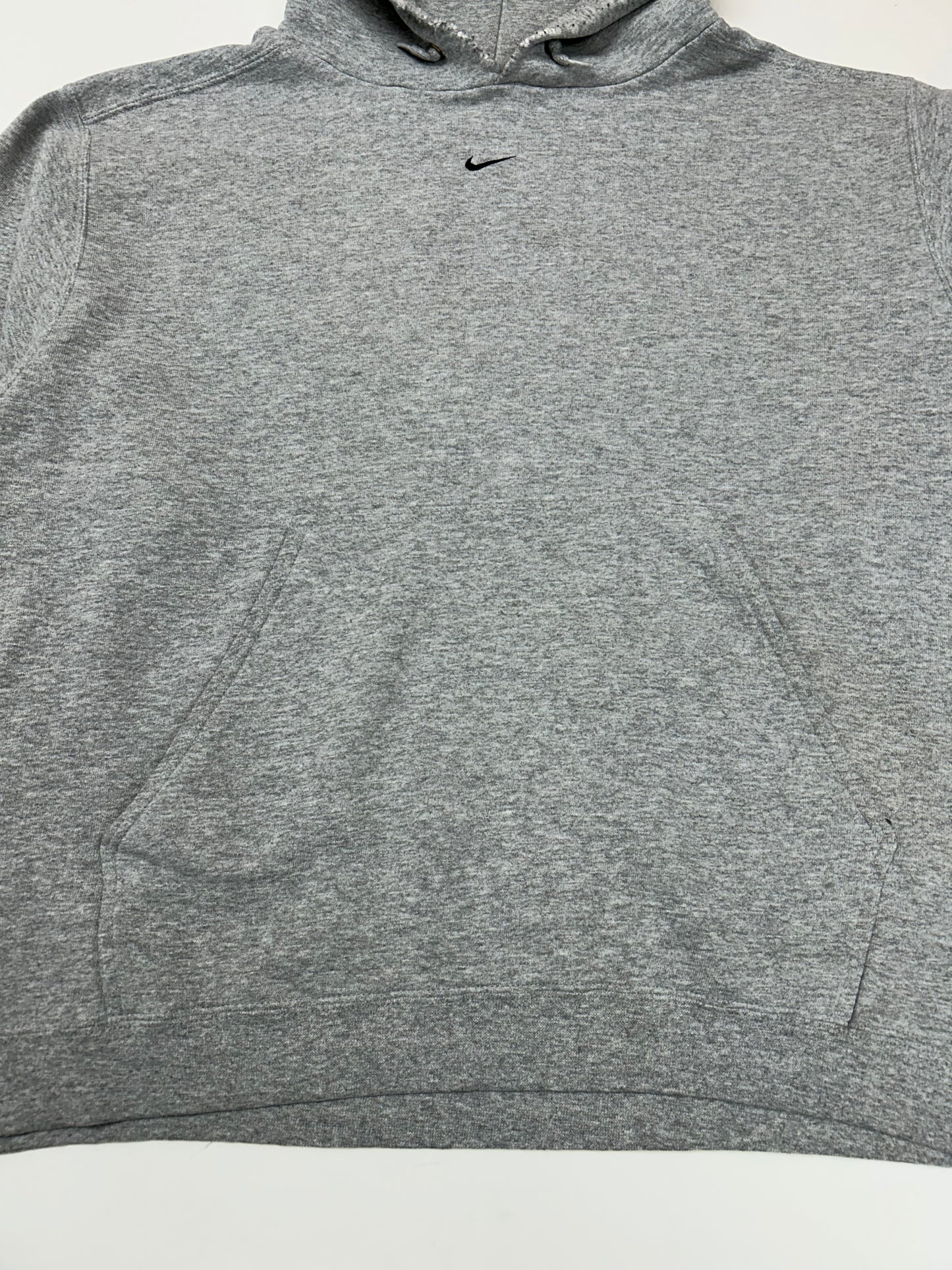 Vintage 90s Nike Center Swoosh Embroidered Logo Hooded Sweatshirt Worn In XL 27.25x28.25 Inches As Is