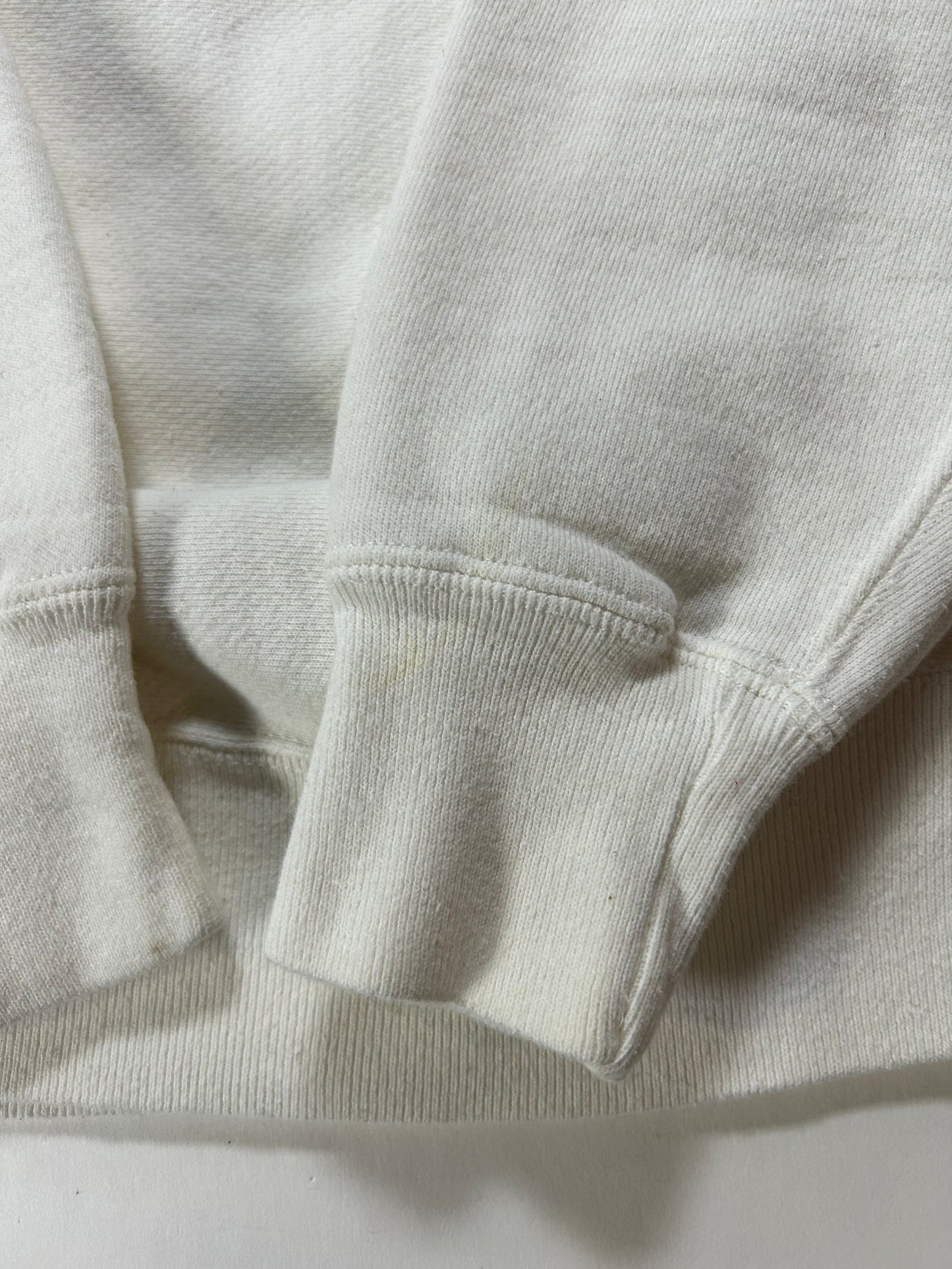 Vintage Brown University College Crewneck Sweatshirt Grain Bassett Walker 23x27.5 Inches White As Is