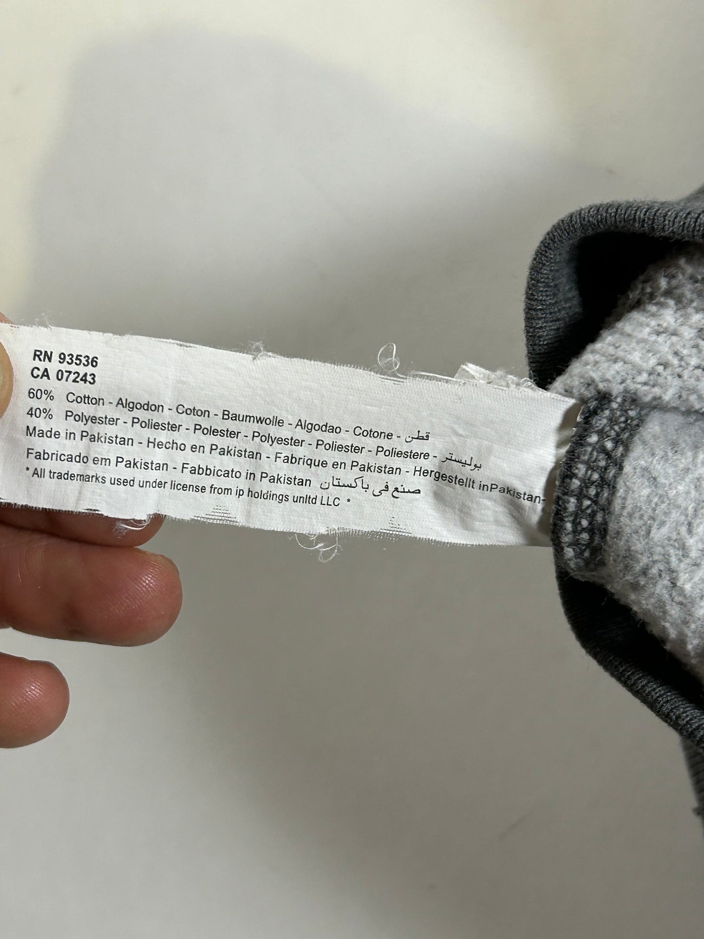 Vintage Eckō Unltd Rhino Brand Hooded Pullover Sweatshirt Gray Large 24.5x26.25 Inches As Is