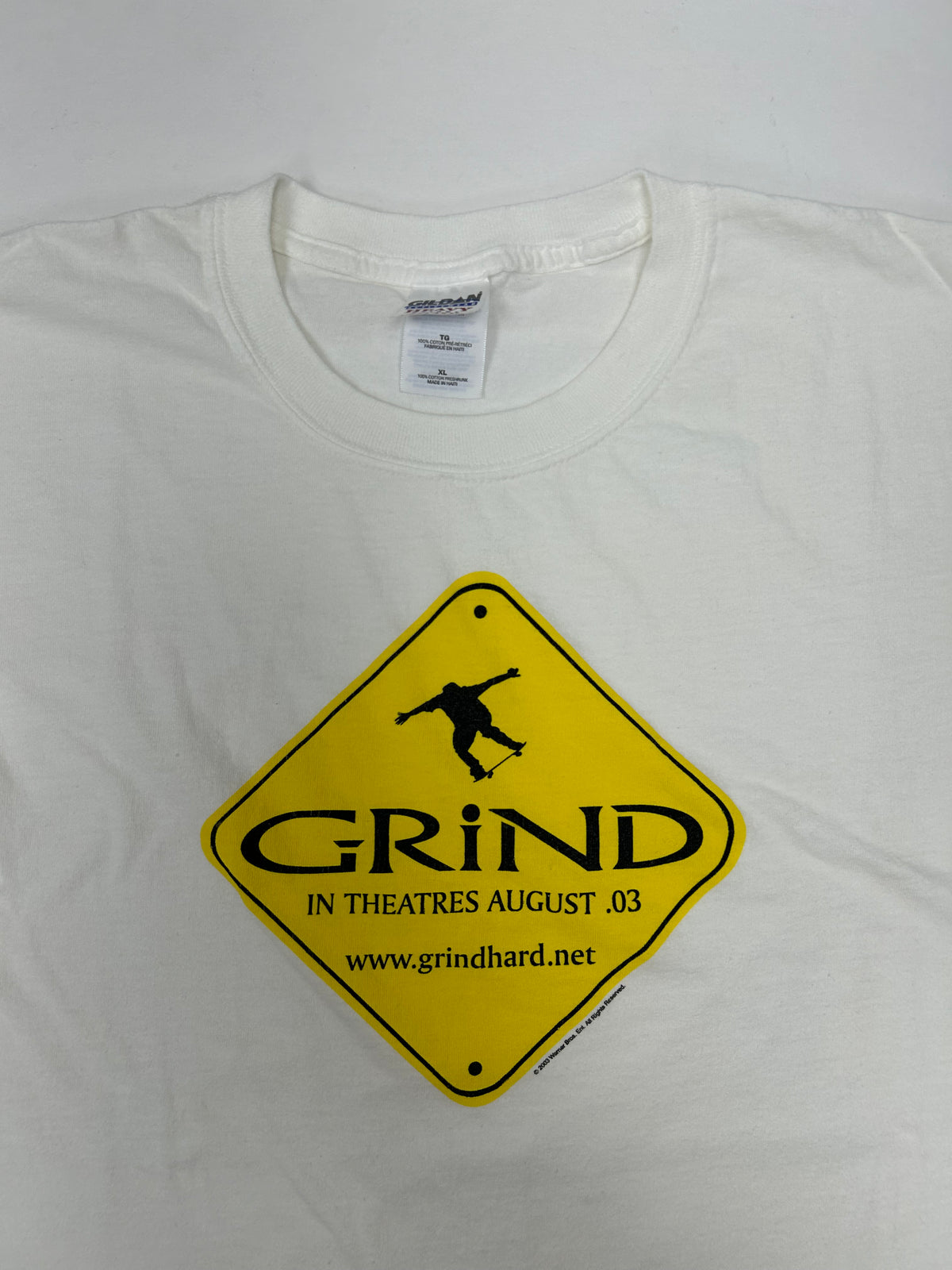 Vintage Grind 2003 Skateboarding Movie Promo Tee XL 23.75x30.75 Inches
