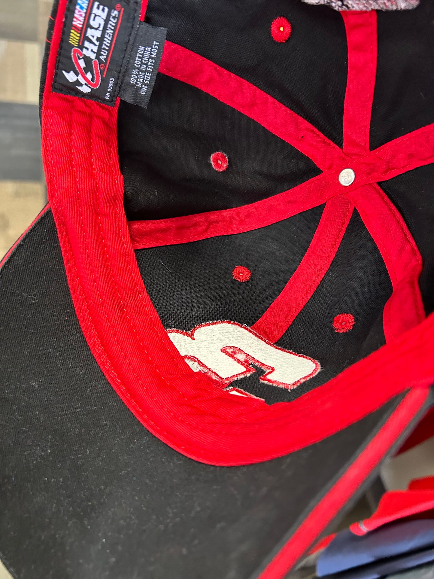 Vintage NASCAR #3 Dale Earnhardt & Johnny Cash Hat Embroidered Red/Black Adult Adjustable OSFM