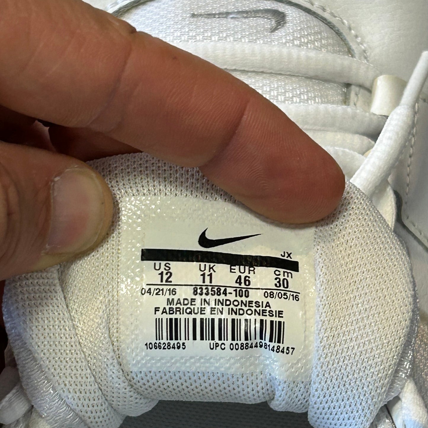 Nike Shox Avenue White 833584-100 2016 As Is No Box Good Condition