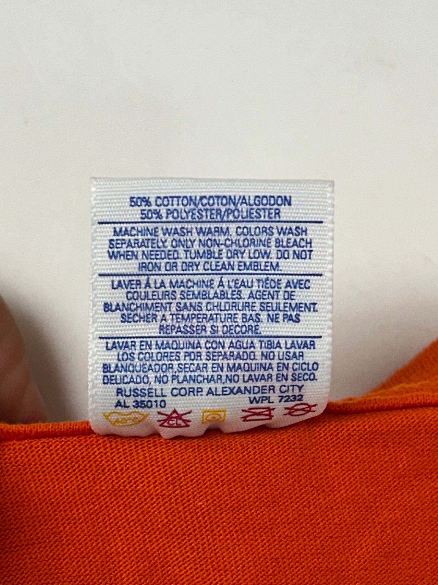 Edgewood NJ first edition “Deeper Than The Roots.” Tee 2XL 
26.25x32.5 Inches Jerzees Tag 50/50 Blend USA Orange