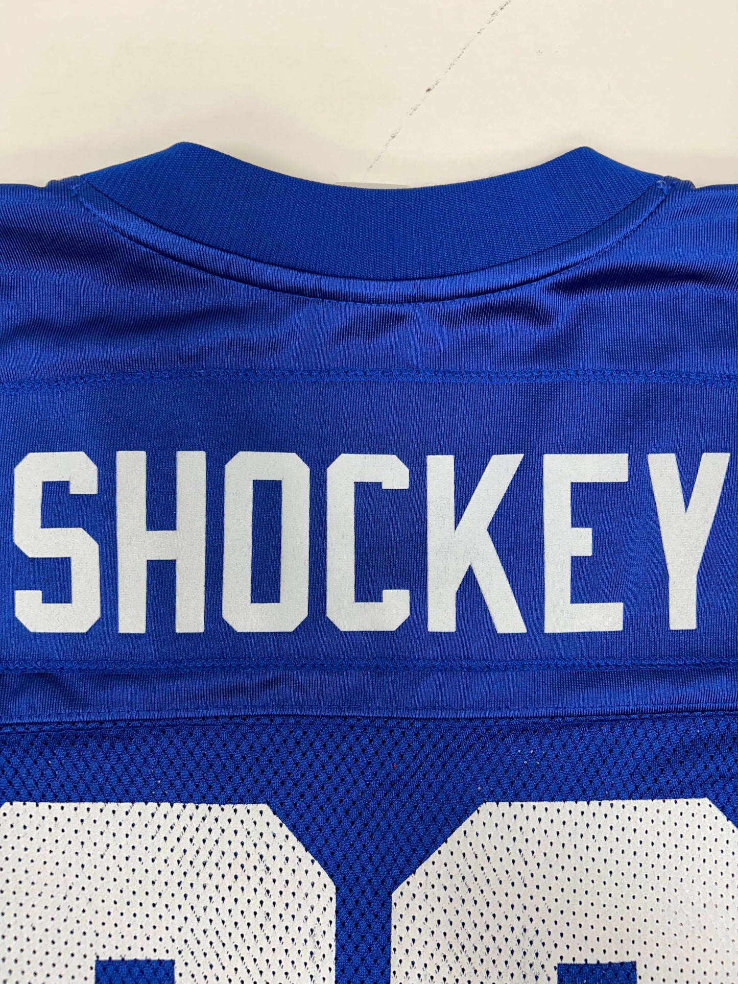 Vintage 00s Reebok New York Giants Jeremy Shockey #80 NFL Jersey XL 26.75x32/34 Inches Blue