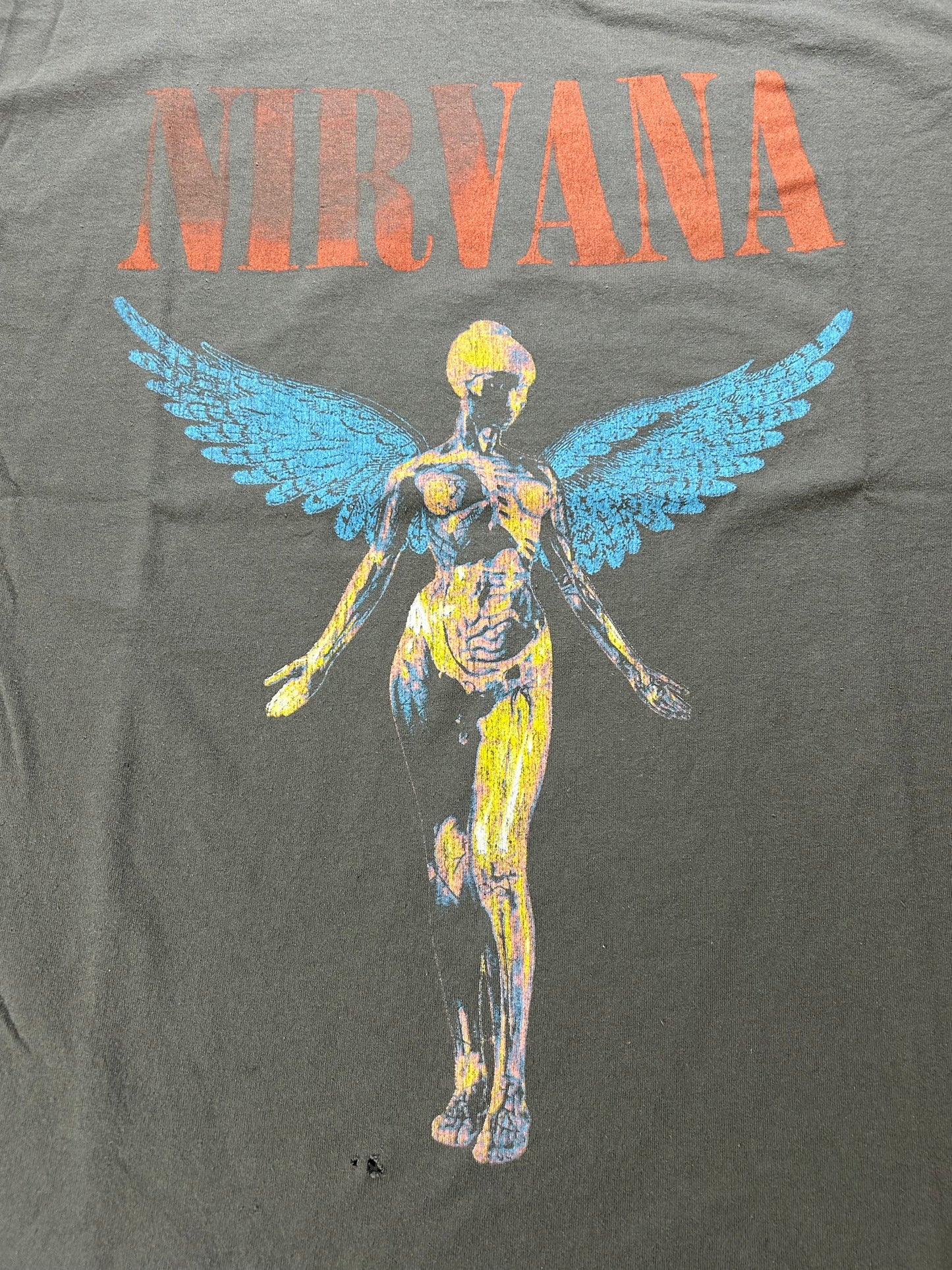 2010s Nirvana Band Music Tee XL 25.5x30 Inches Gray As Is