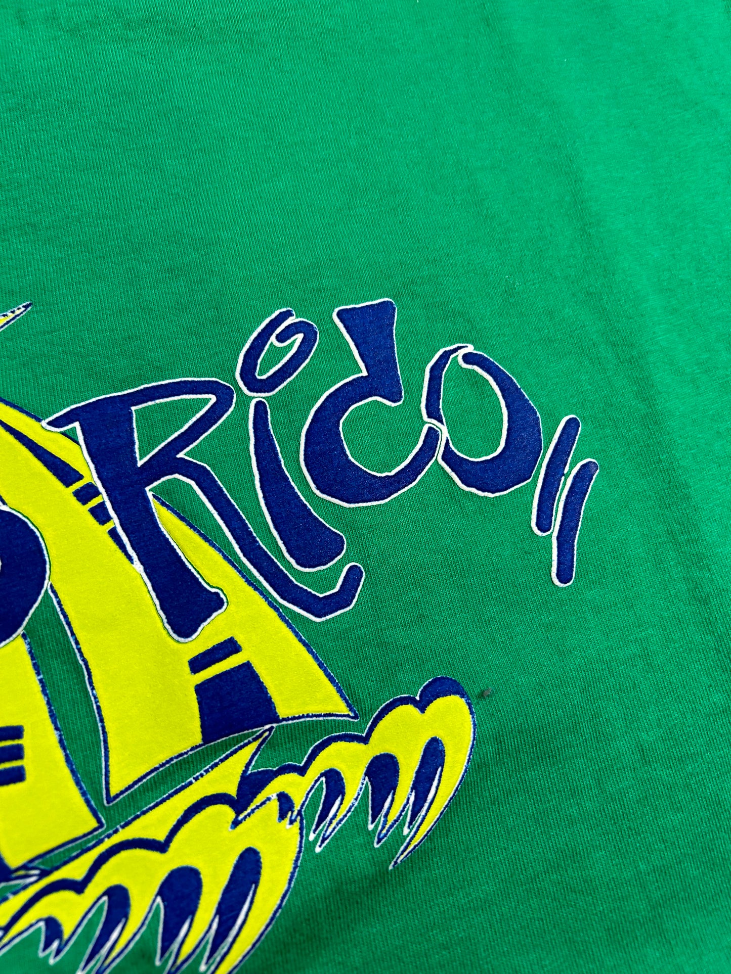 Puerto Rico Destination Tee 2000s Vintage Green XL 23.5x29.5 Inches