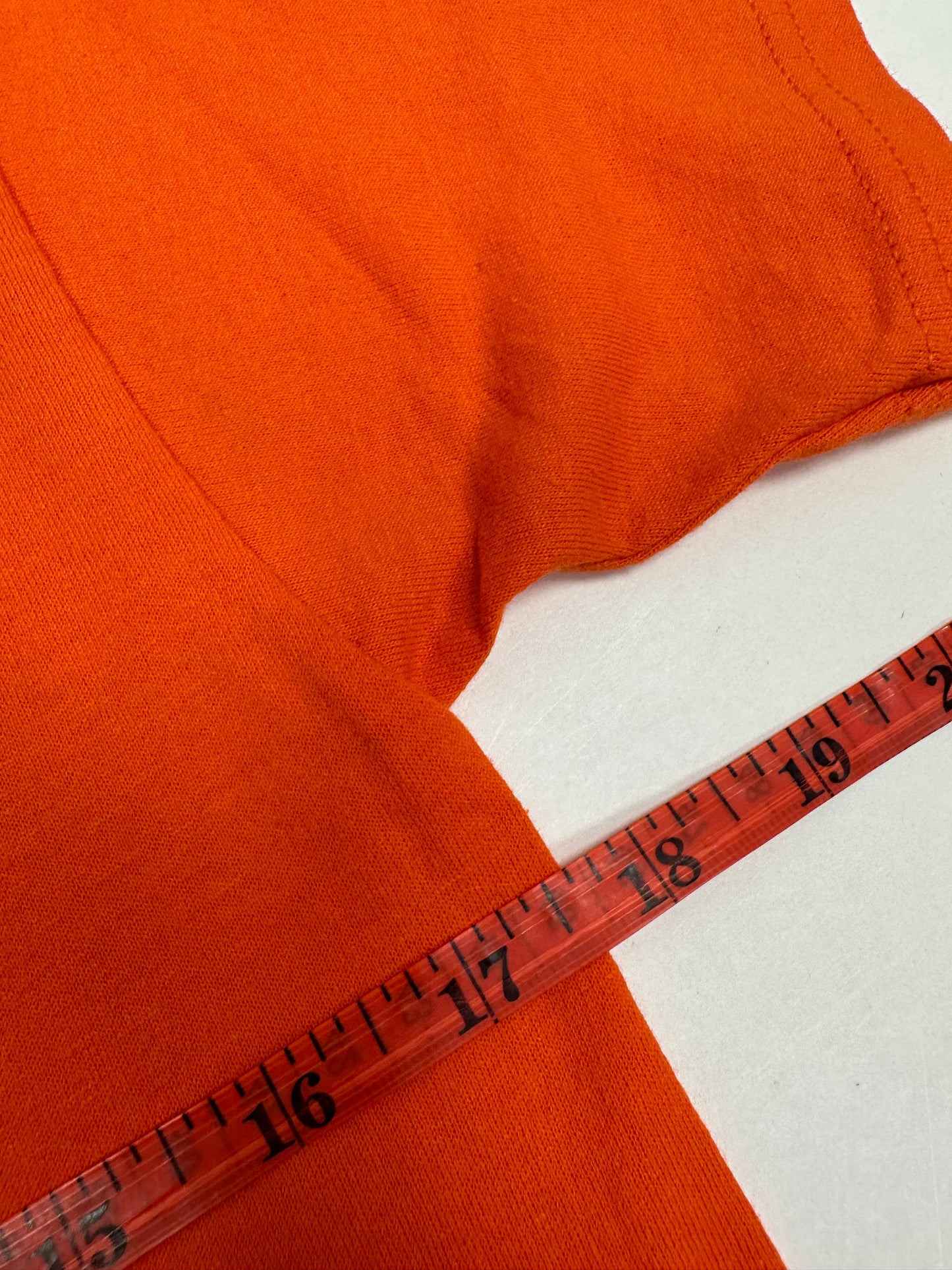 Edgewood NJ “Deeper Than The Roots.” First Edition Tee Tagged Youth Large Can Fit Adult XS/S 17.5x24.75 Inches 00s Hanes Heavyweight 50/50 Blend Made In El Salvador Orange