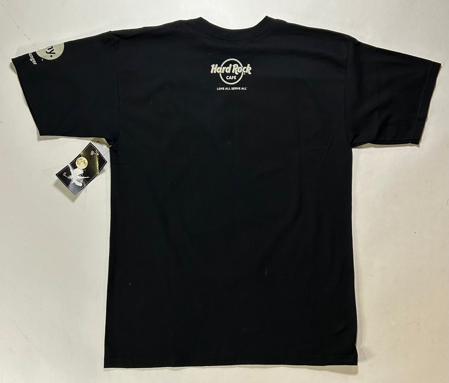 Paul McCartney Hard Rock Cafe Moon WHY HUNGER Artist Spotlight 2010 Medium 20.25x29 Inches Tee Shirt