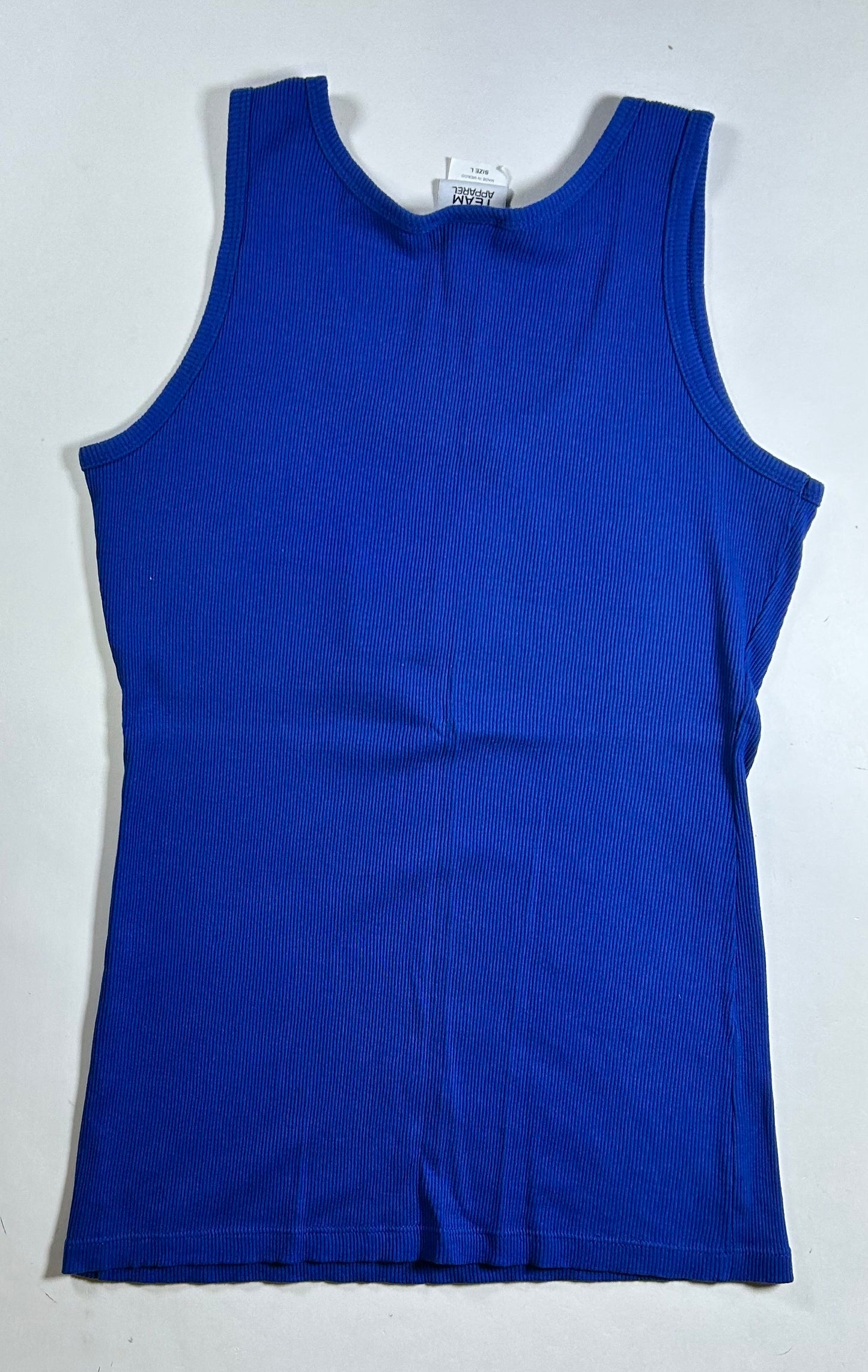 New York Giants NFL Licensed Women’s Large Blue Fitted Ribbed Tank Top 2000s 16.25x26.75 Inches.
