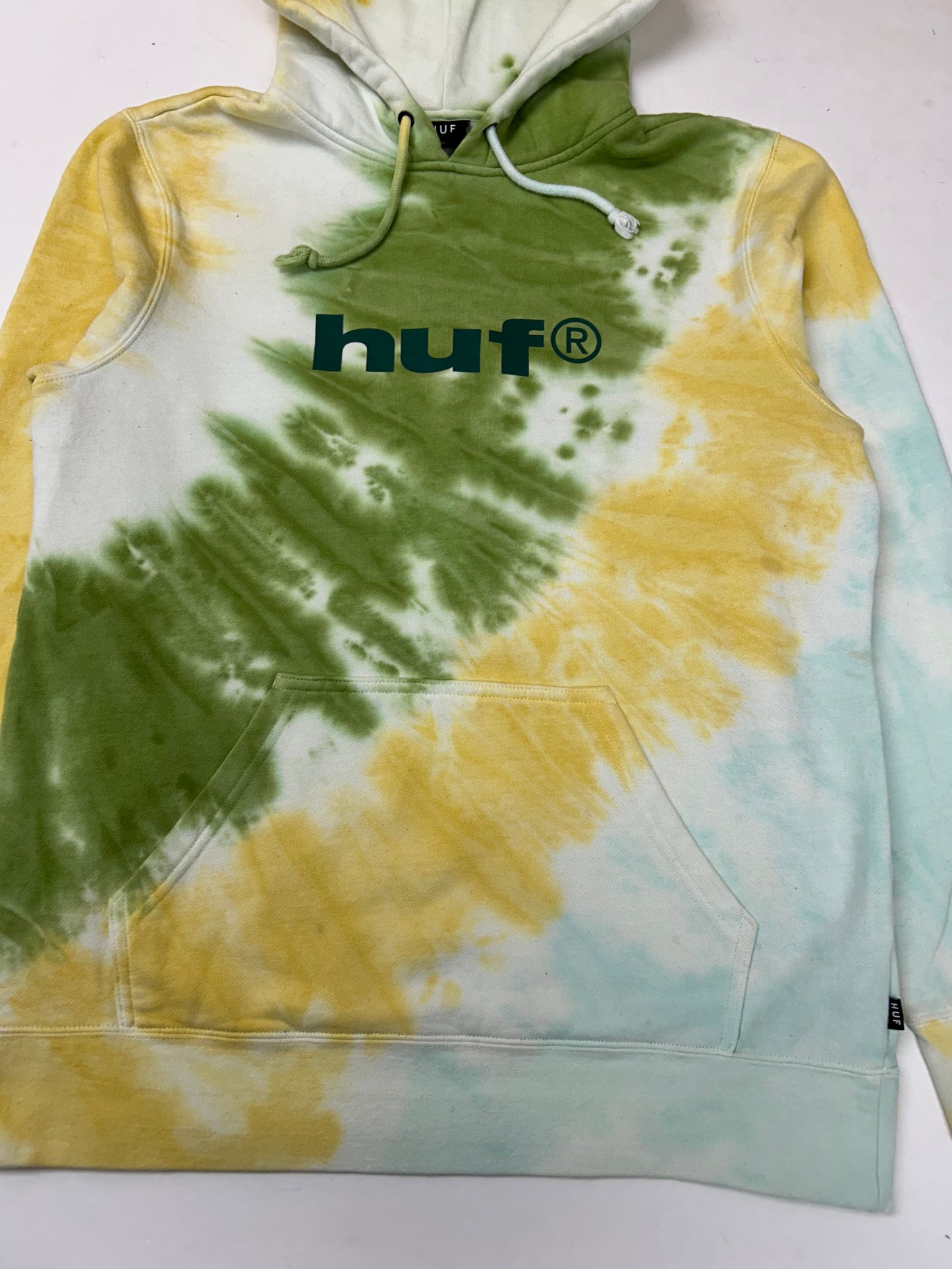 Huf Worldwide Tie-Dye Hooded Sweatshirt Large/Medium Fit 22.5x29 Inches