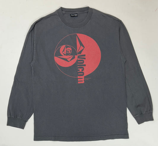 Vintage 00s Volcom Stone Long Sleeve Tee Gray Large 21.5x29.75 Inches