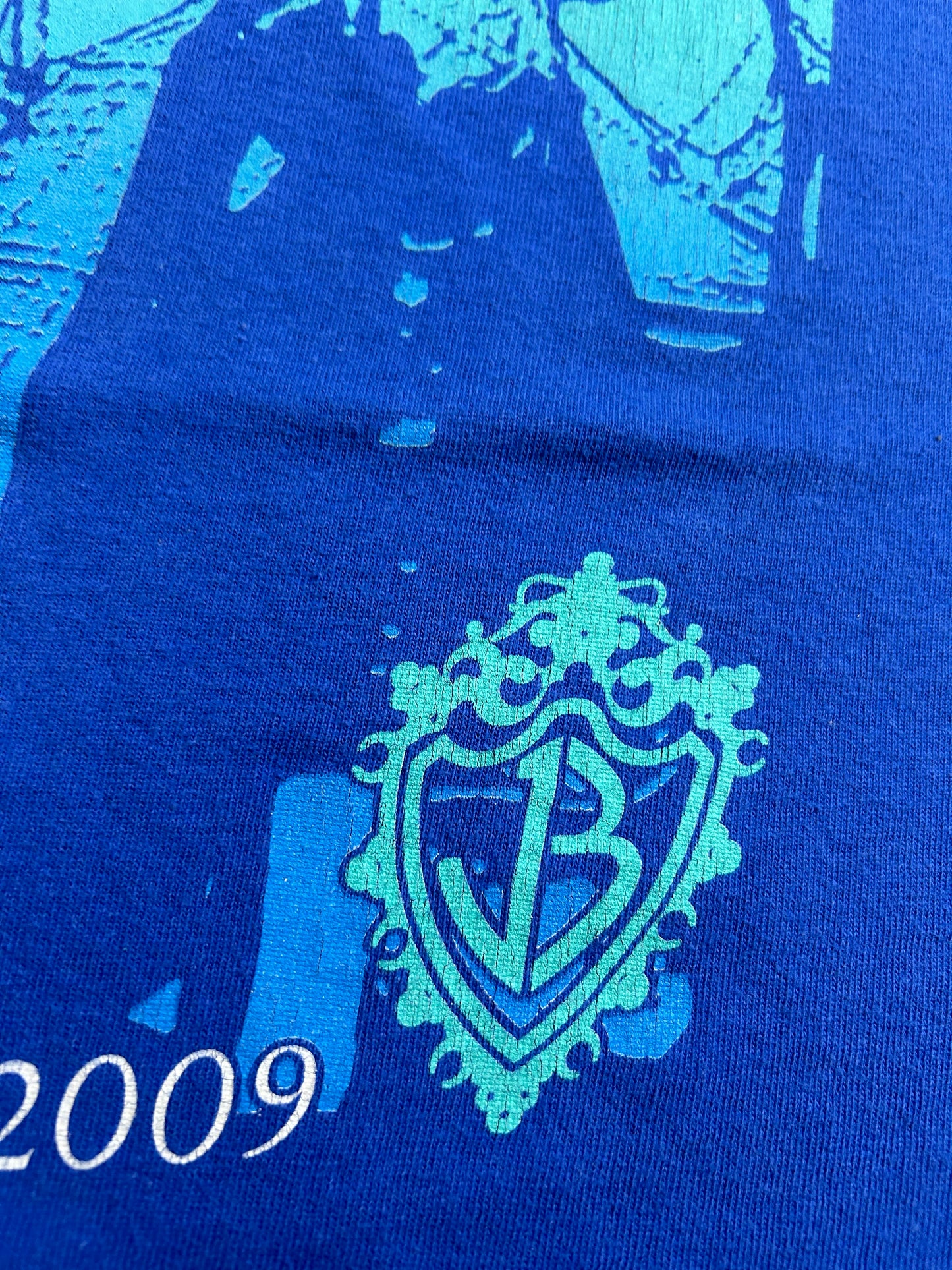 Vintage Jonas Brothers World Tour 2009 Shirt Blue Concert Band Tee Small 18x25 Inches As Is