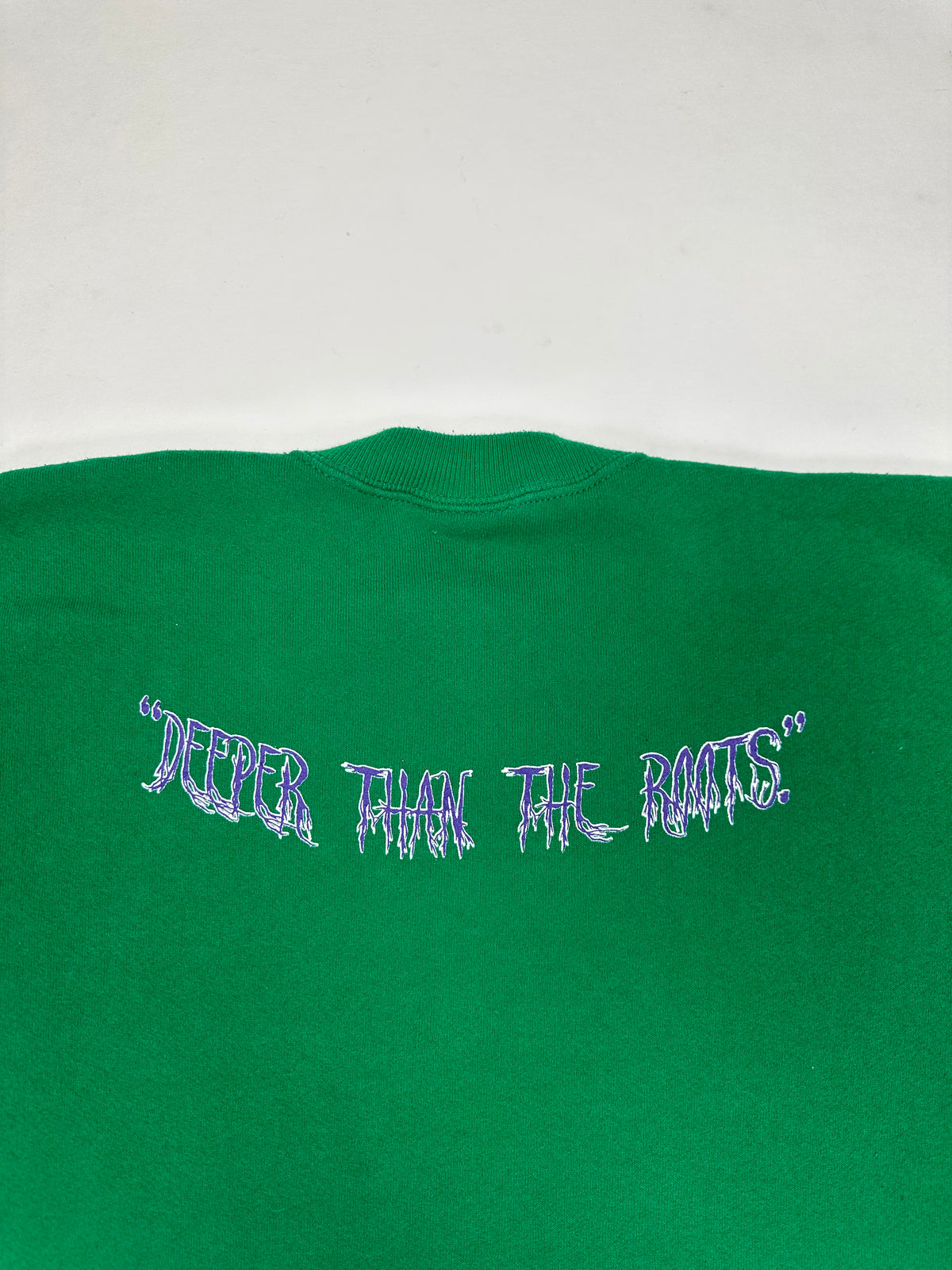 Edgewood NJ “Deeper Than The Roots.” First Edition Crewneck Sweatshirt Tagged Medium Can Fit Small 22x25.75 Lee 50/50 Kelley Green
