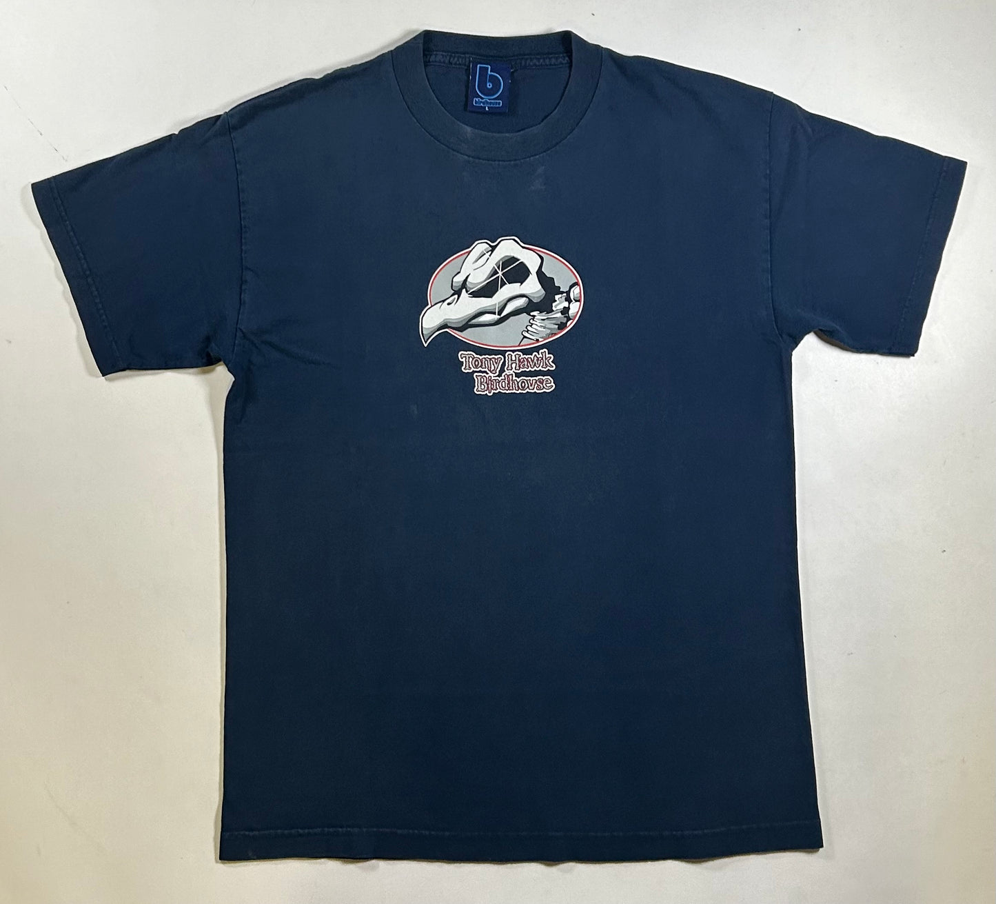 Vintage 90s Birdhouse Skateboards Tony Hawk Falcon 2 Graphic Skateboard Tee 1999 Large 21.5x30.25 Inches As Is