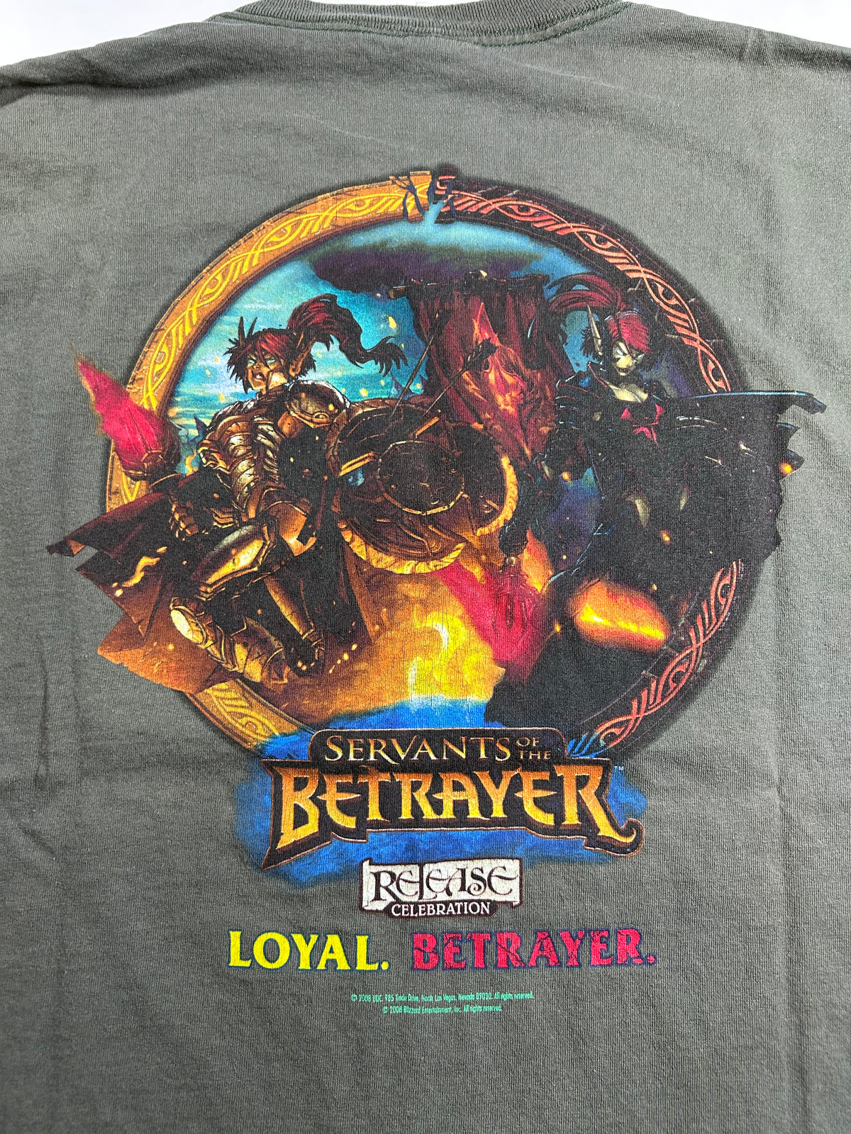 Vintage 2008 World Of Warcraft Trading Card Game Servants Of The Betrayer Promo Tee XL