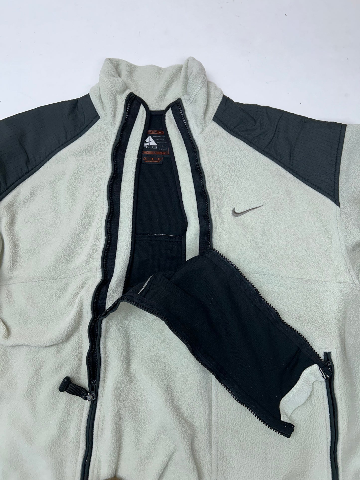 Vintage Nike ACG Nike FIT Thermal Layer 2 Zip Fleece Large 27.25x27.25 Inches