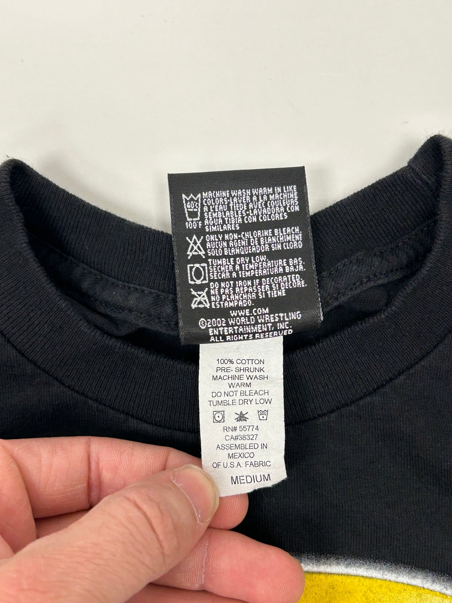 Vintage 2003 WWE CHRIS JERICHO Highlight Of The Night Wresting Tee Medium 19.5x28 Inches