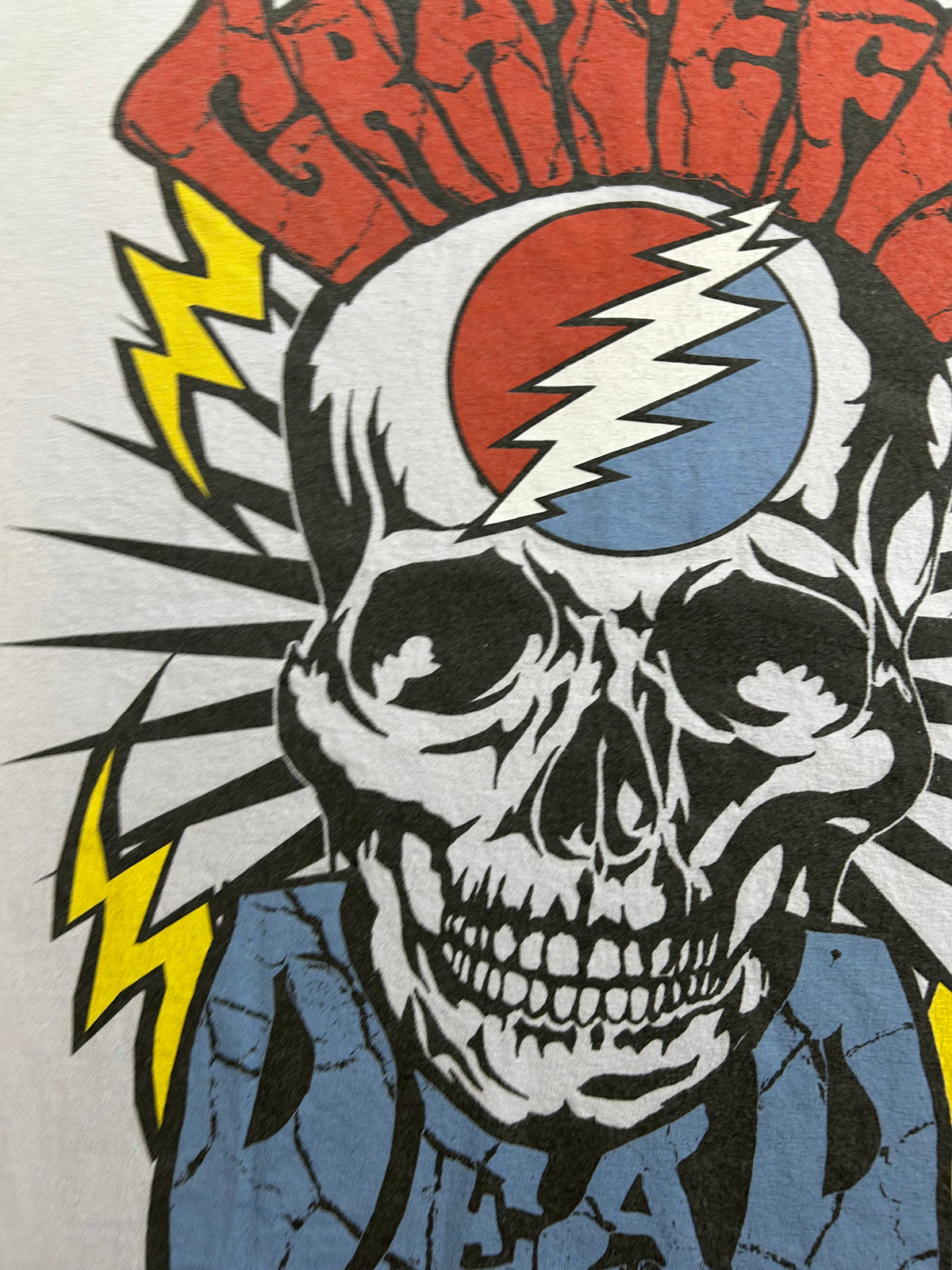 Vintage 2009 Zion Rootswear Grateful Dead Skull Band Music Tee As Is Worn Has Marks Large 21.75x28.5 Inches