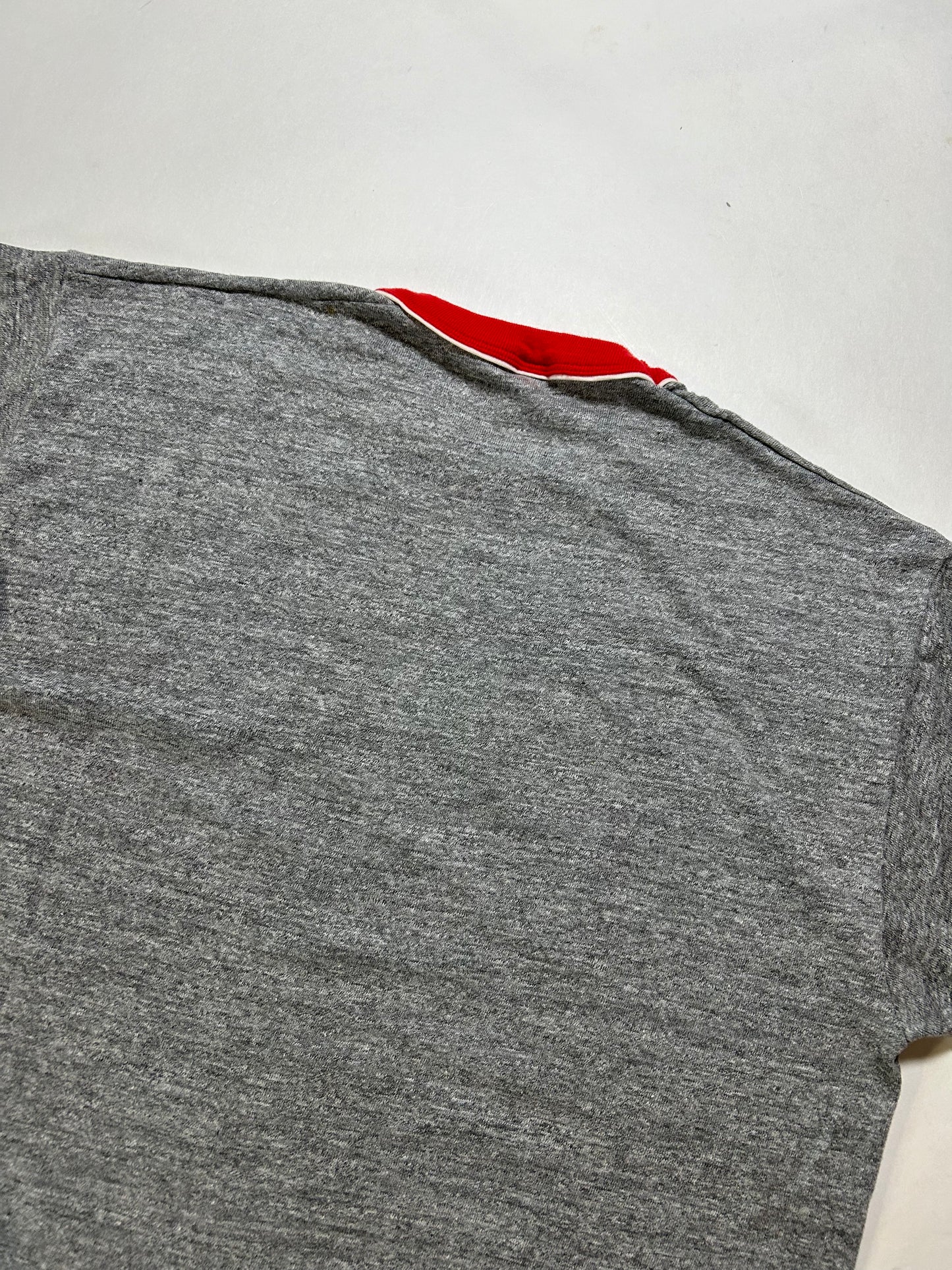 Vintage 80s AT&T Phone Choose AT&T Promo Ringer Tee L/M Fit 21.25x27.25 Inches Gray/Red