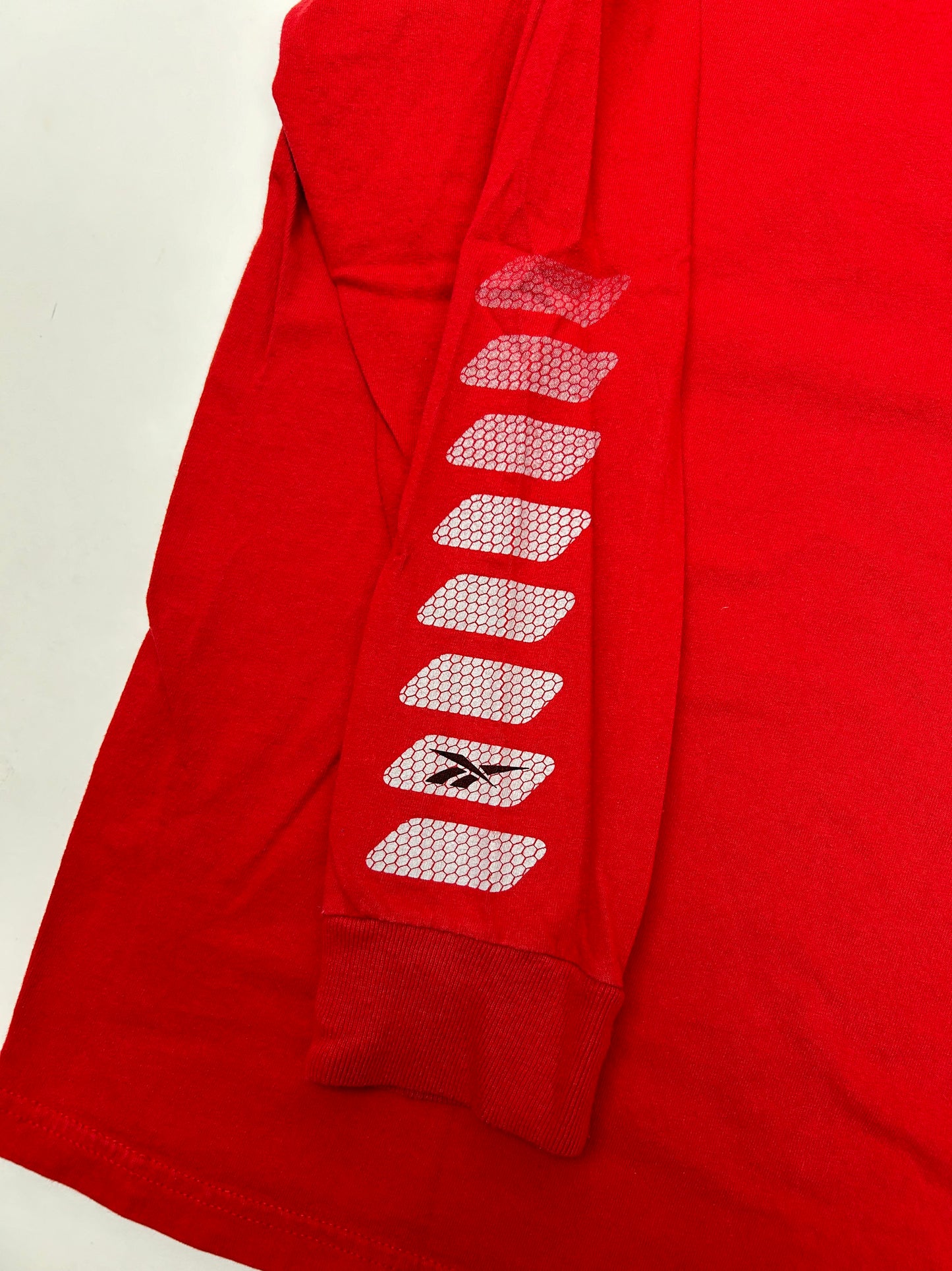 Vintage Reebok Brand Long Sleeve Tee Red XL 24.5x30.75 Inches