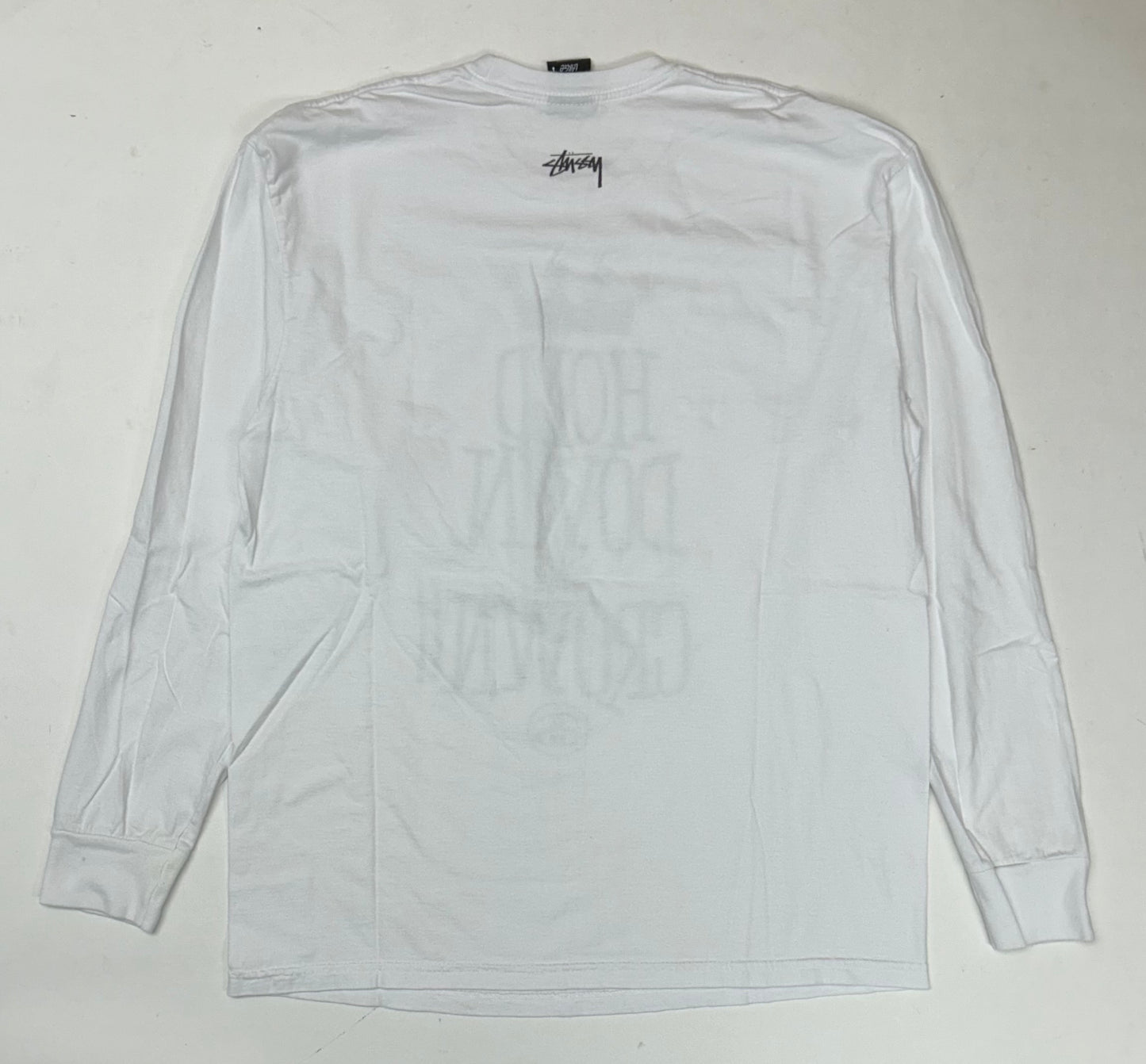 Vintage 00s Stüssy Hold Down The Crown Long Sleeve Tee Large 21x28 Inches