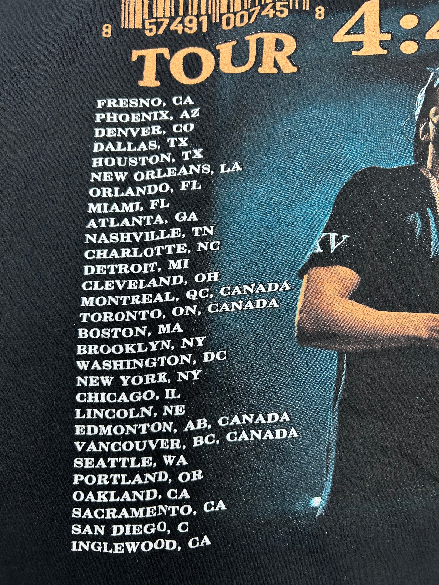 2017 Jay-Z 4:44 Tour Rap Tee Long Sleeve Large 22.75x26.5 Inches Lot Tee