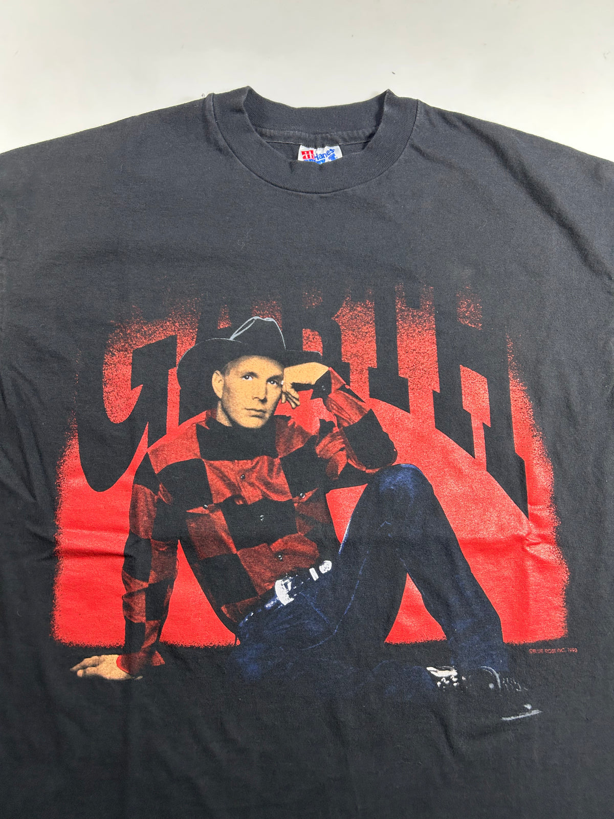 Vintage Garth Brooks On Tour 1993 Country Music Band Tee Large Hanes Clean 90s