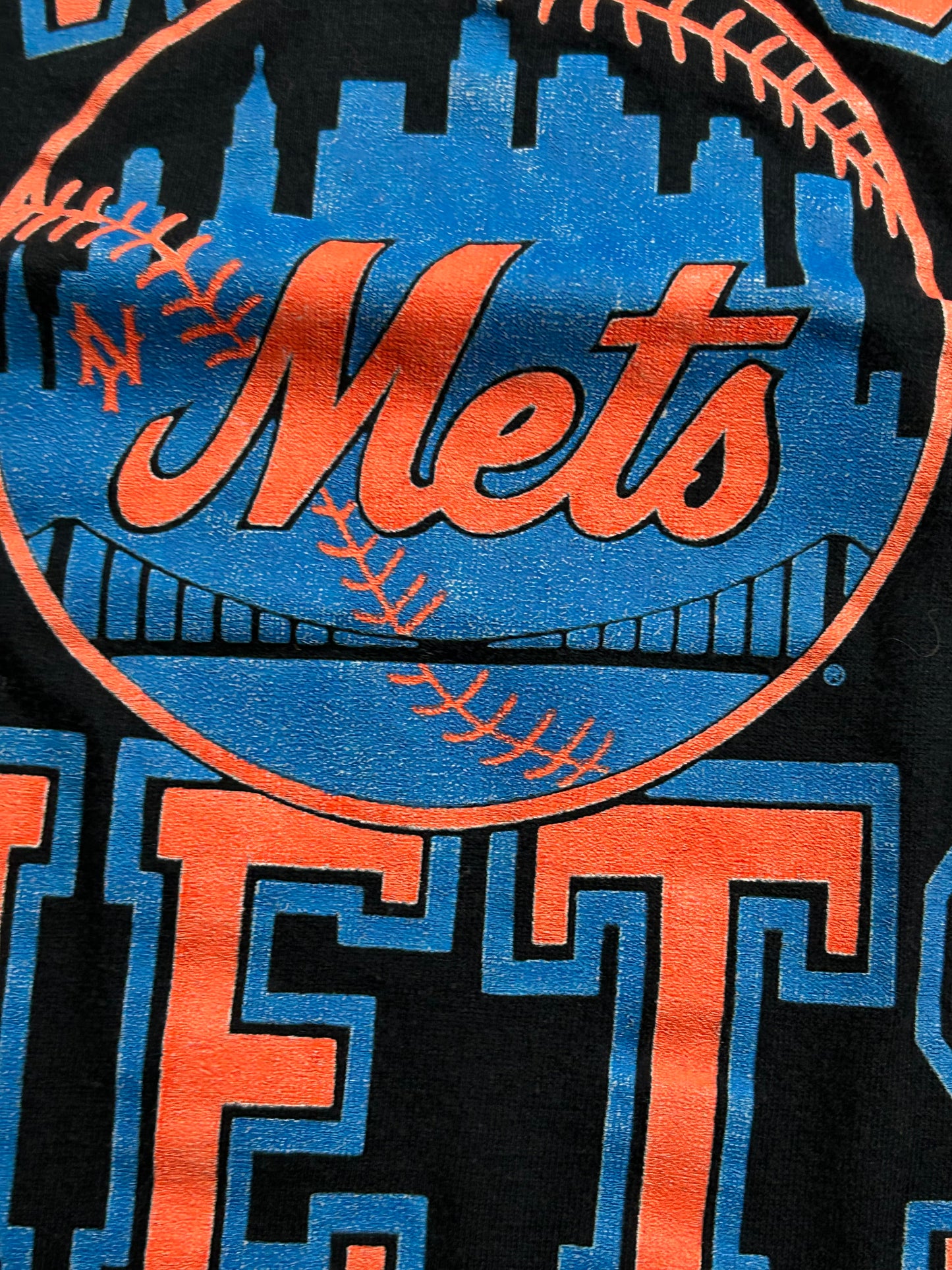 Vintage New York Mets MLB Tank Top Made USA MLB Milestones 1989 Boxy 20.5x25.5 Inches