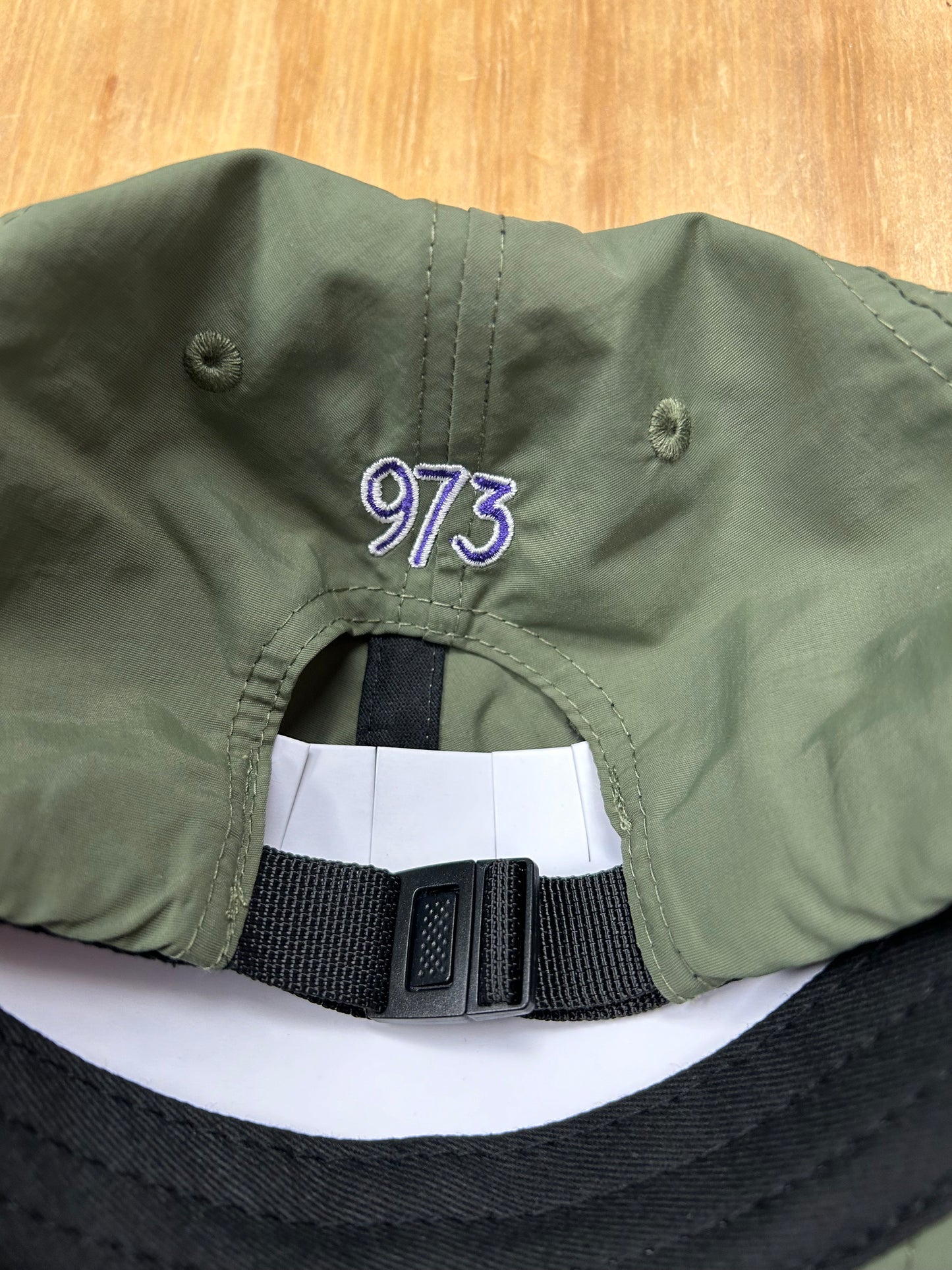 Edgewood NJ EW 973 Team Logo Nylon 6 Panel Adjustable Hat Olive Drab