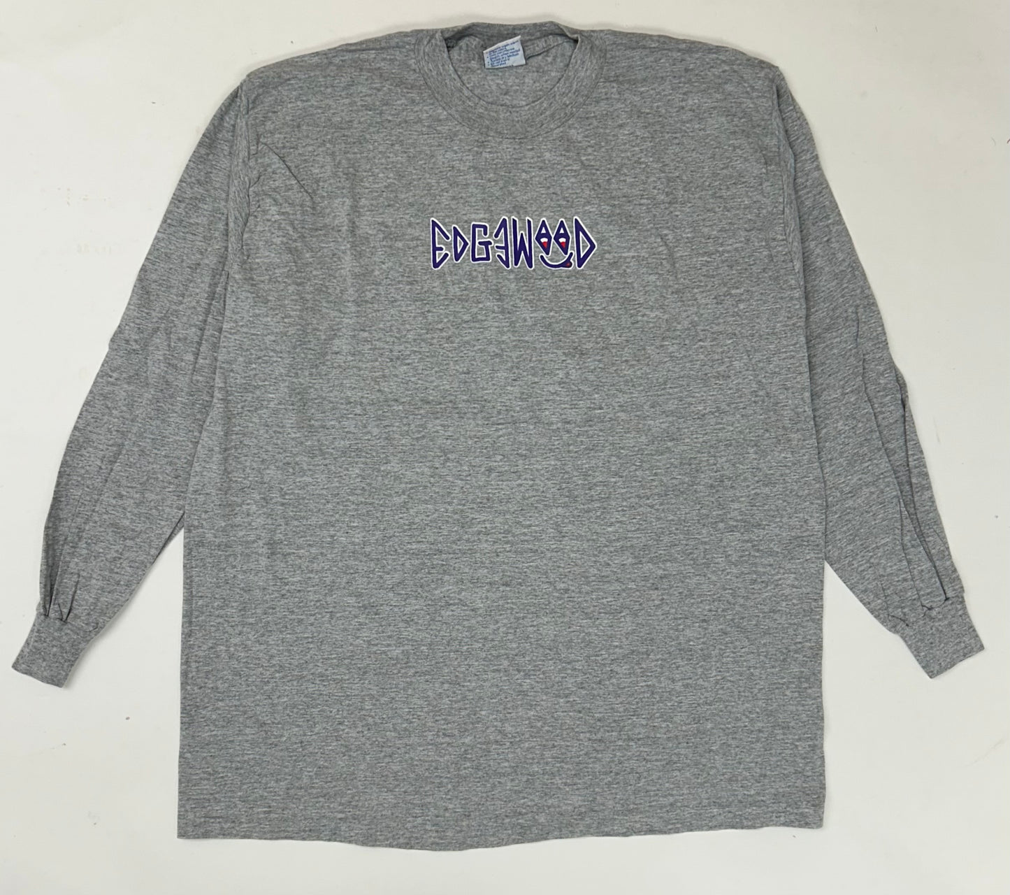 Edgewood NJ first edition “Deeper Than The Roots.” Long Sleeve Tee Gray All Sport Tag 90/10 Blend Made In USA