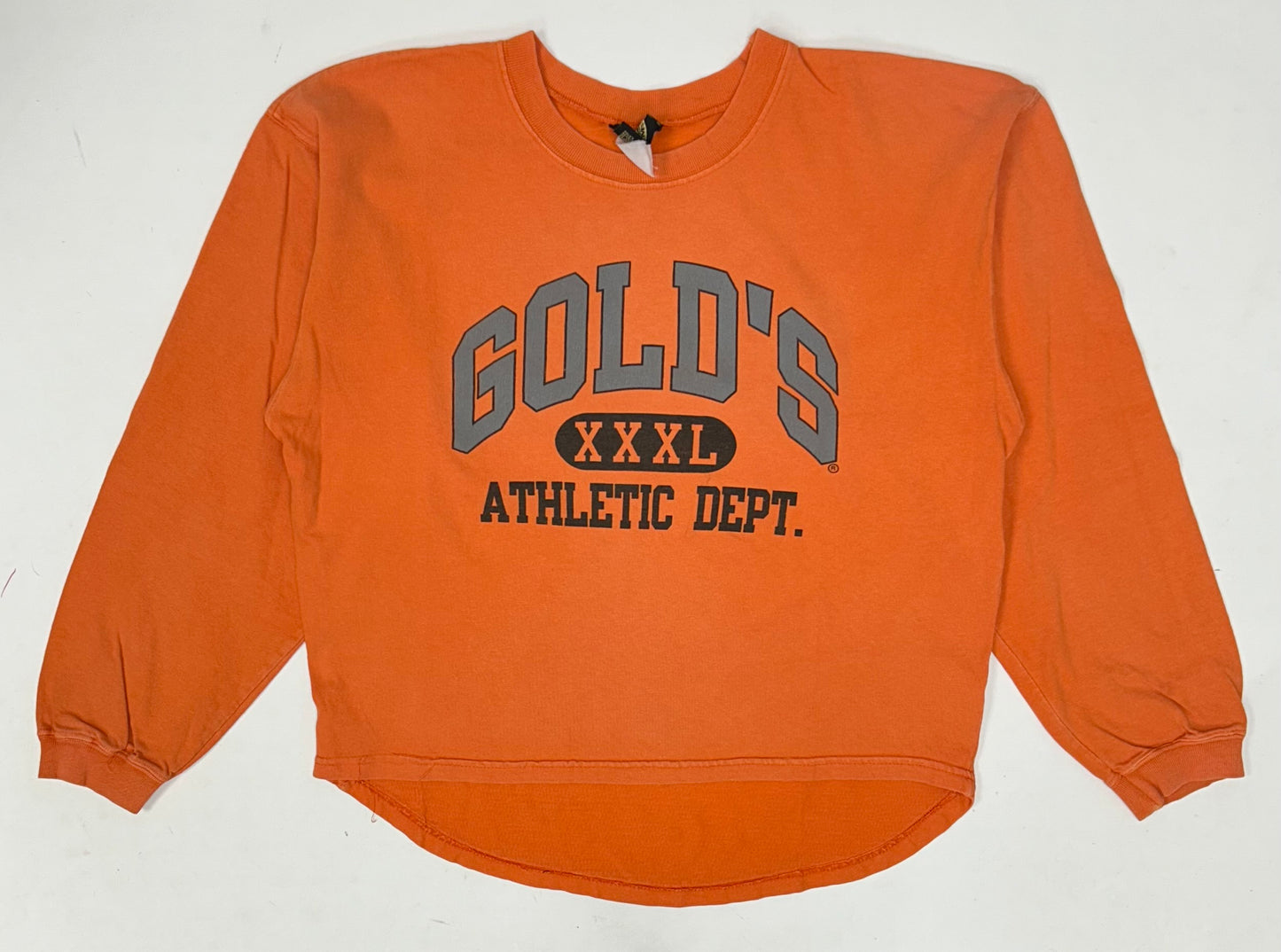 Vintage 90s Gold’s Gym XXXL Athletic Dept. Crop Style 3/4 Sleeve Shirt Tagged Youth Large 16/18