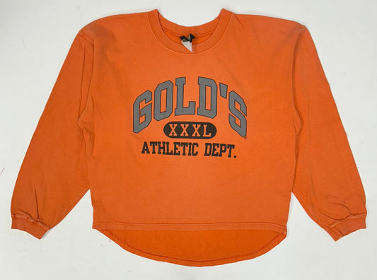 Vintage 90s Gold’s Gym XXXL Athletic Dept. Crop Style 3/4 Sleeve Shirt Tagged Youth Large 16/18