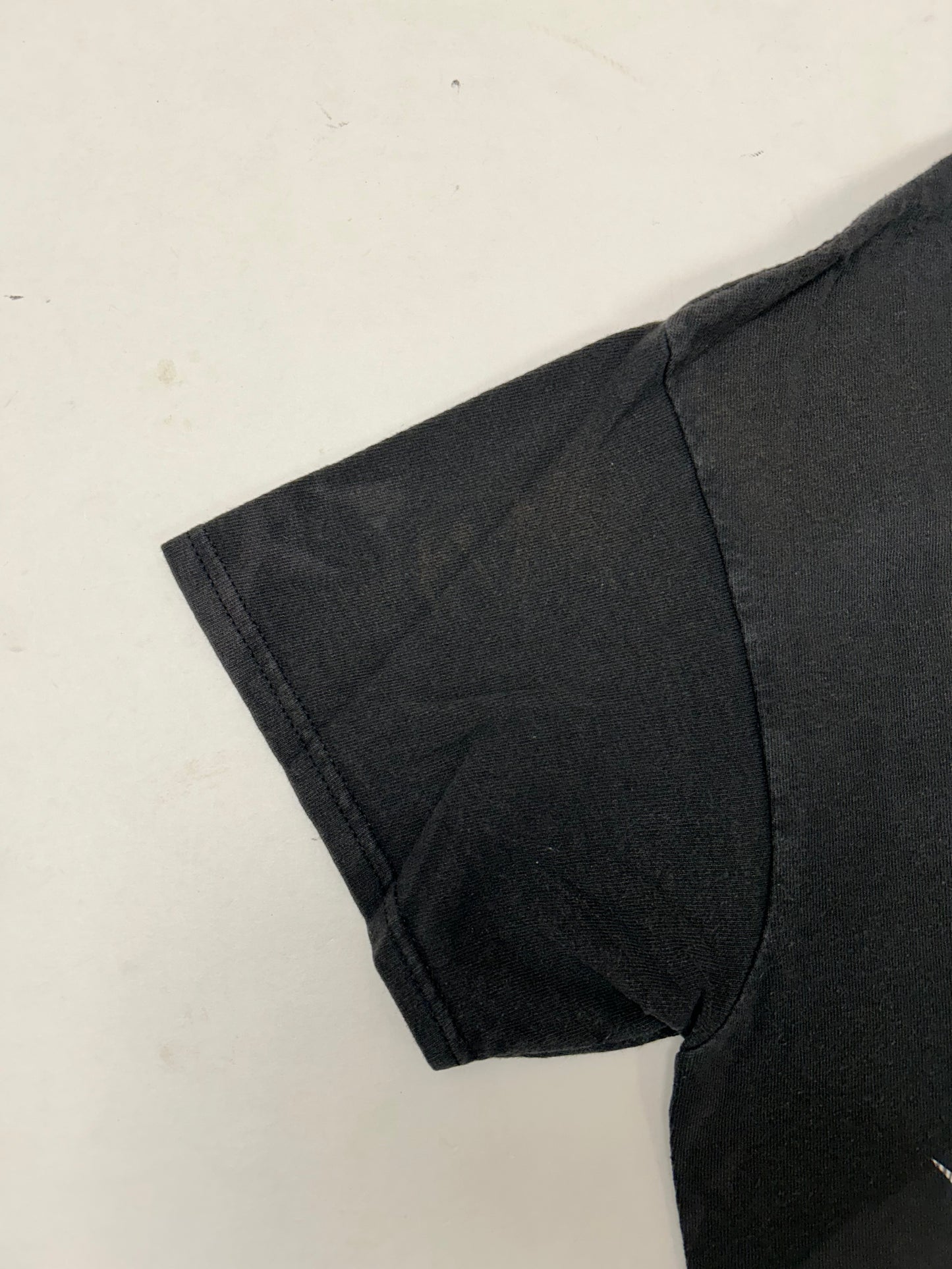 Vintage 00s Metal Mulisha Skull Sergeant Motocross Dirt Biking Shirt Meidum 19.5x25.75 Inches Faded Black As Is