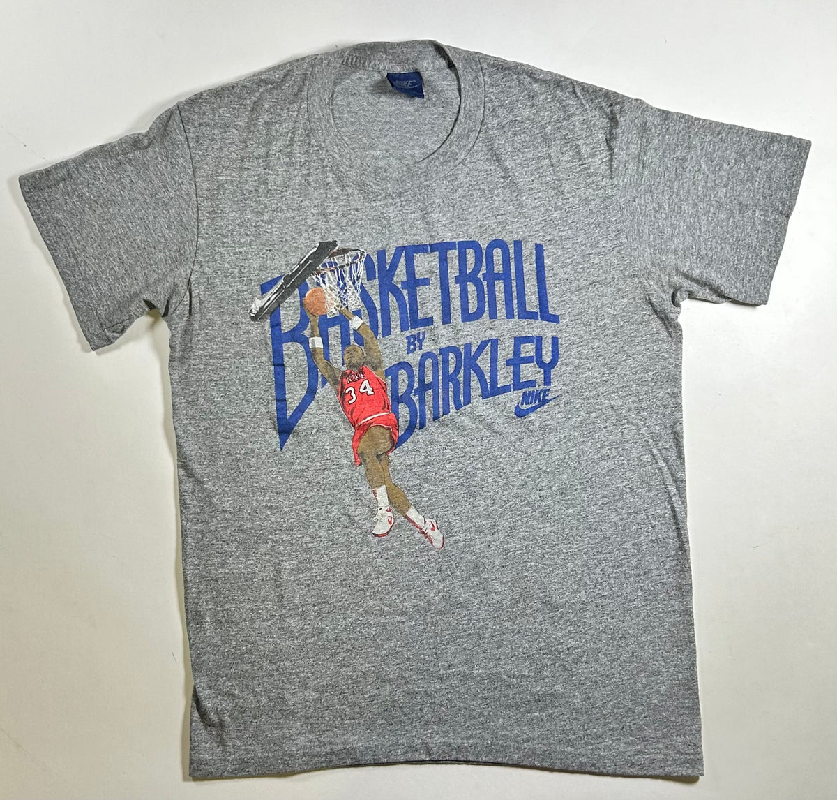 Vintage Nike Basketball By Barkley Charles Barkley Philadelphia 76ers Tee M/L